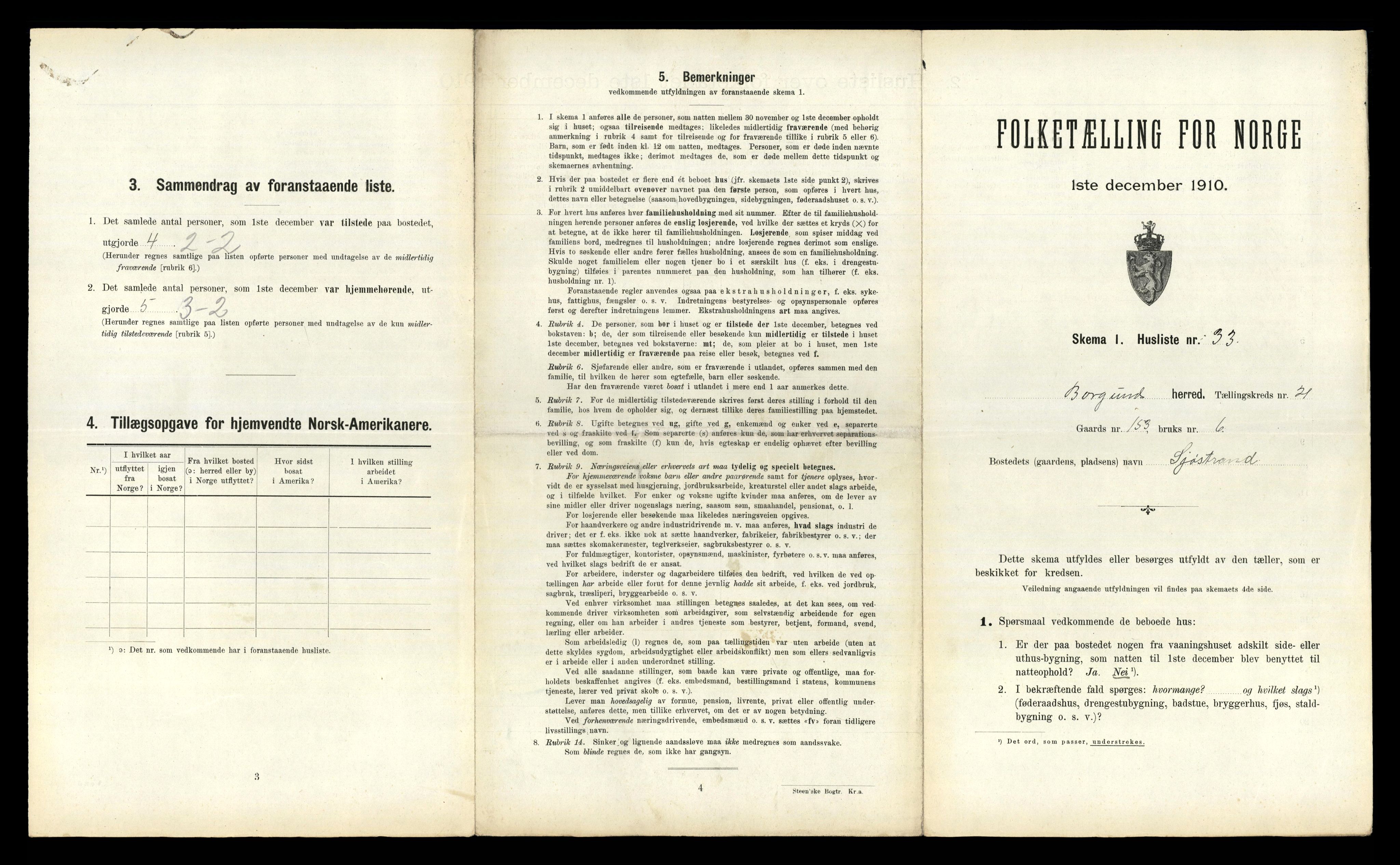 RA, 1910 census for Borgund, 1910, p. 1723