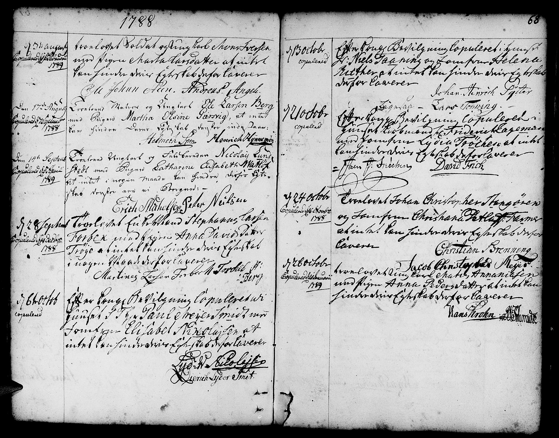 Nykirken Sokneprestembete, AV/SAB-A-77101/H/Haa/L0008: Parish register (official) no. A 8, 1776-1814, p. 68