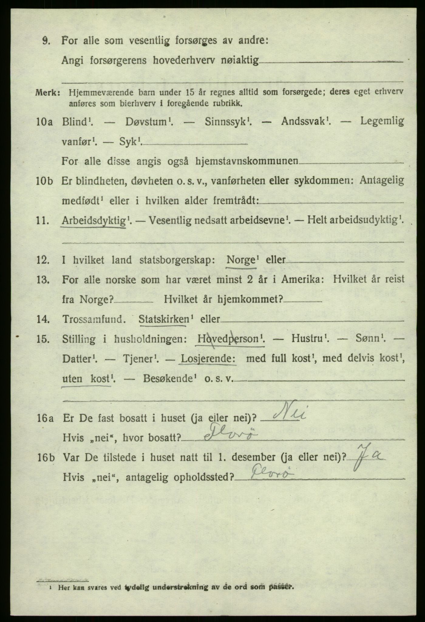 SAB, 1920 census for Kinn, 1920, p. 6310