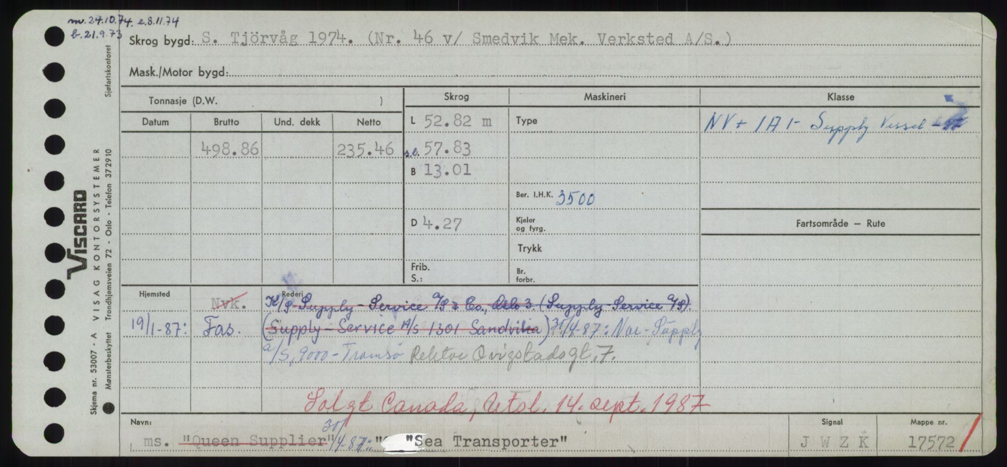 Sjøfartsdirektoratet med forløpere, Skipsmålingen, AV/RA-S-1627/H/Hd/L0032: Fartøy, San-Seve, p. 319