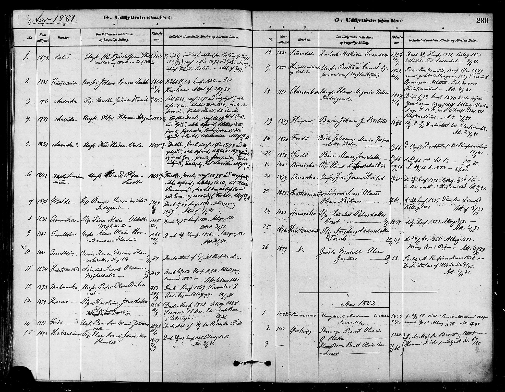Ministerialprotokoller, klokkerbøker og fødselsregistre - Møre og Romsdal, SAT/A-1454/584/L0967: Parish register (official) no. 584A07, 1879-1894, p. 230