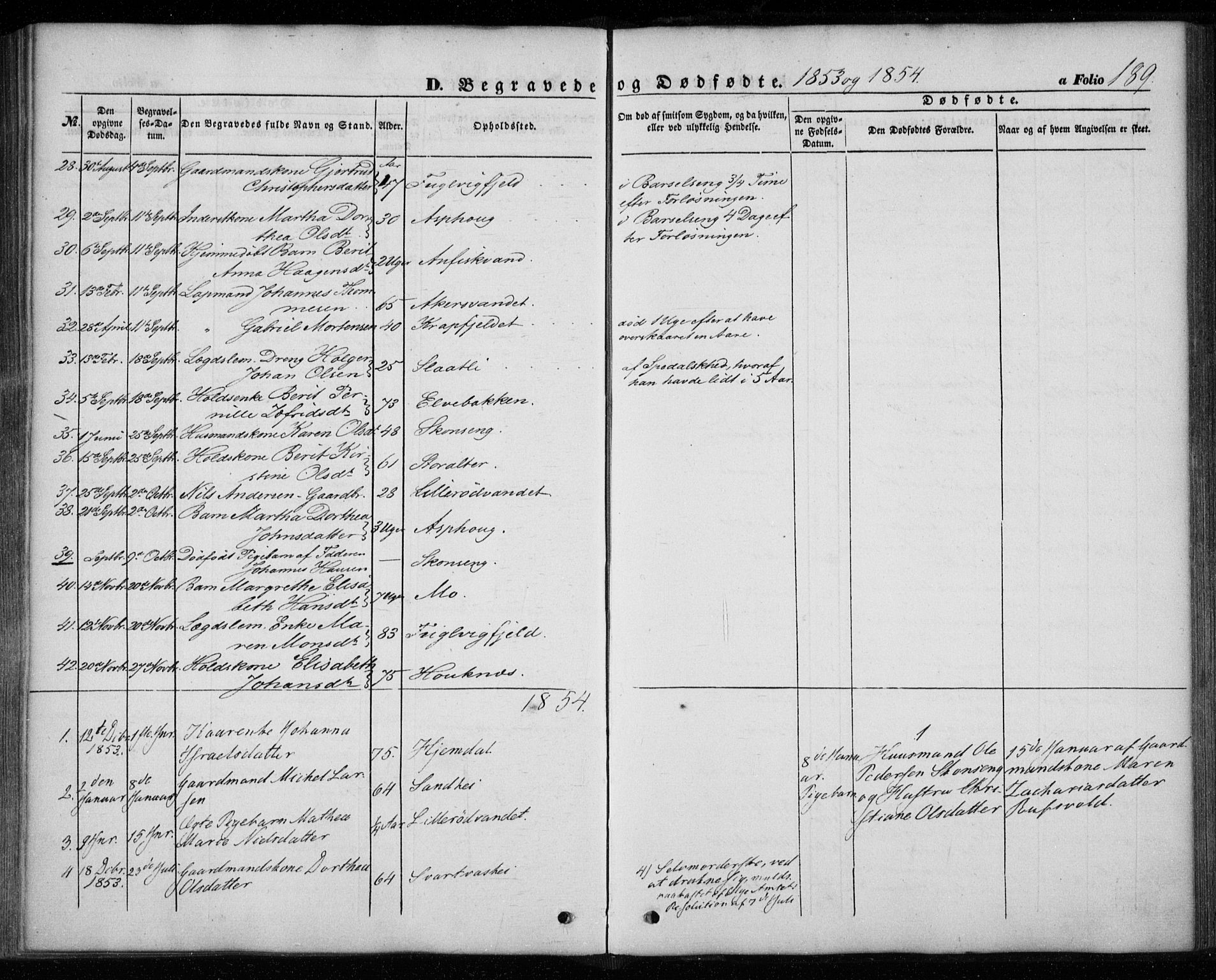 Ministerialprotokoller, klokkerbøker og fødselsregistre - Nordland, AV/SAT-A-1459/827/L0392: Parish register (official) no. 827A04, 1853-1866, p. 189