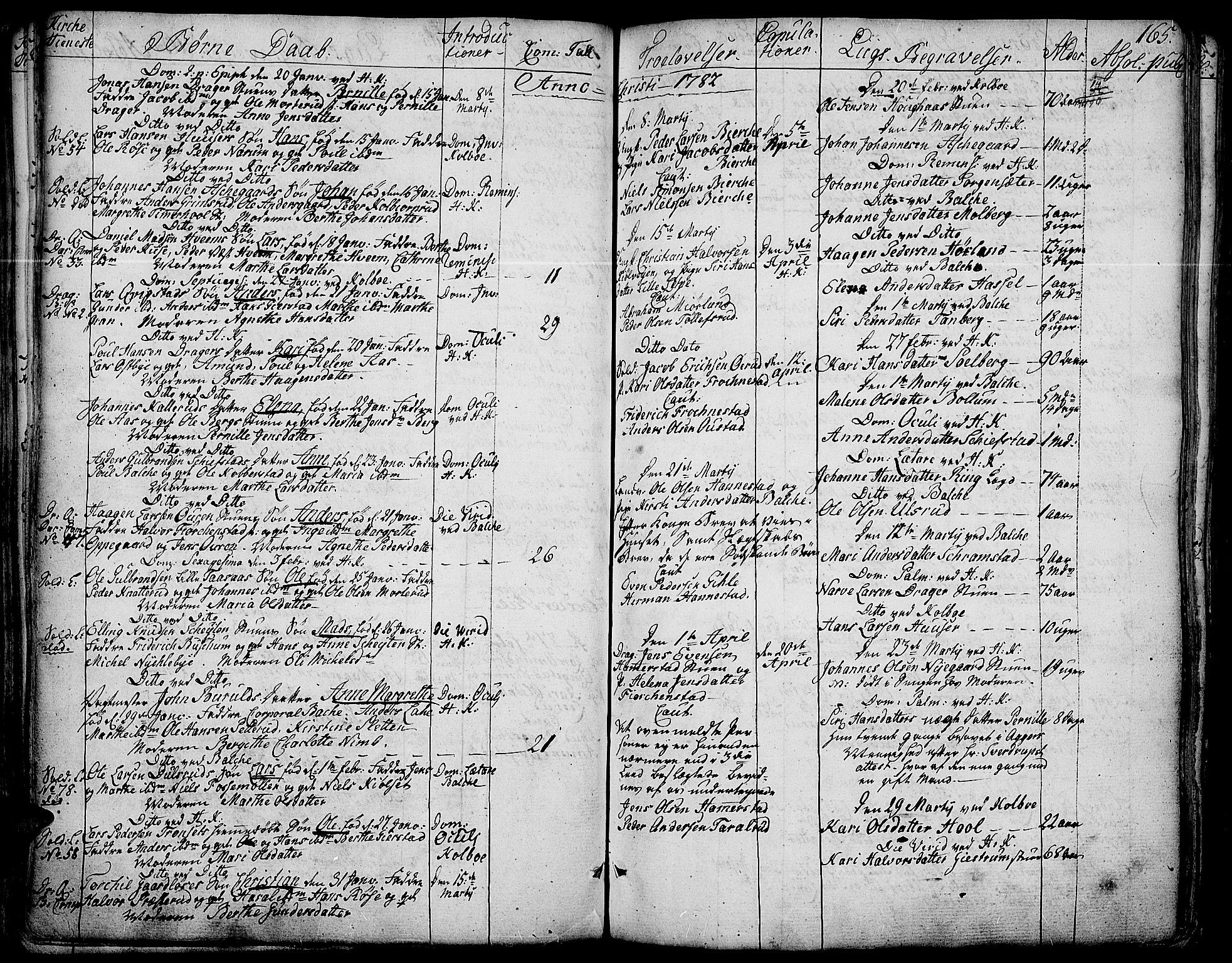 Toten prestekontor, SAH/PREST-102/H/Ha/Haa/L0006: Parish register (official) no. 6, 1773-1793, p. 165