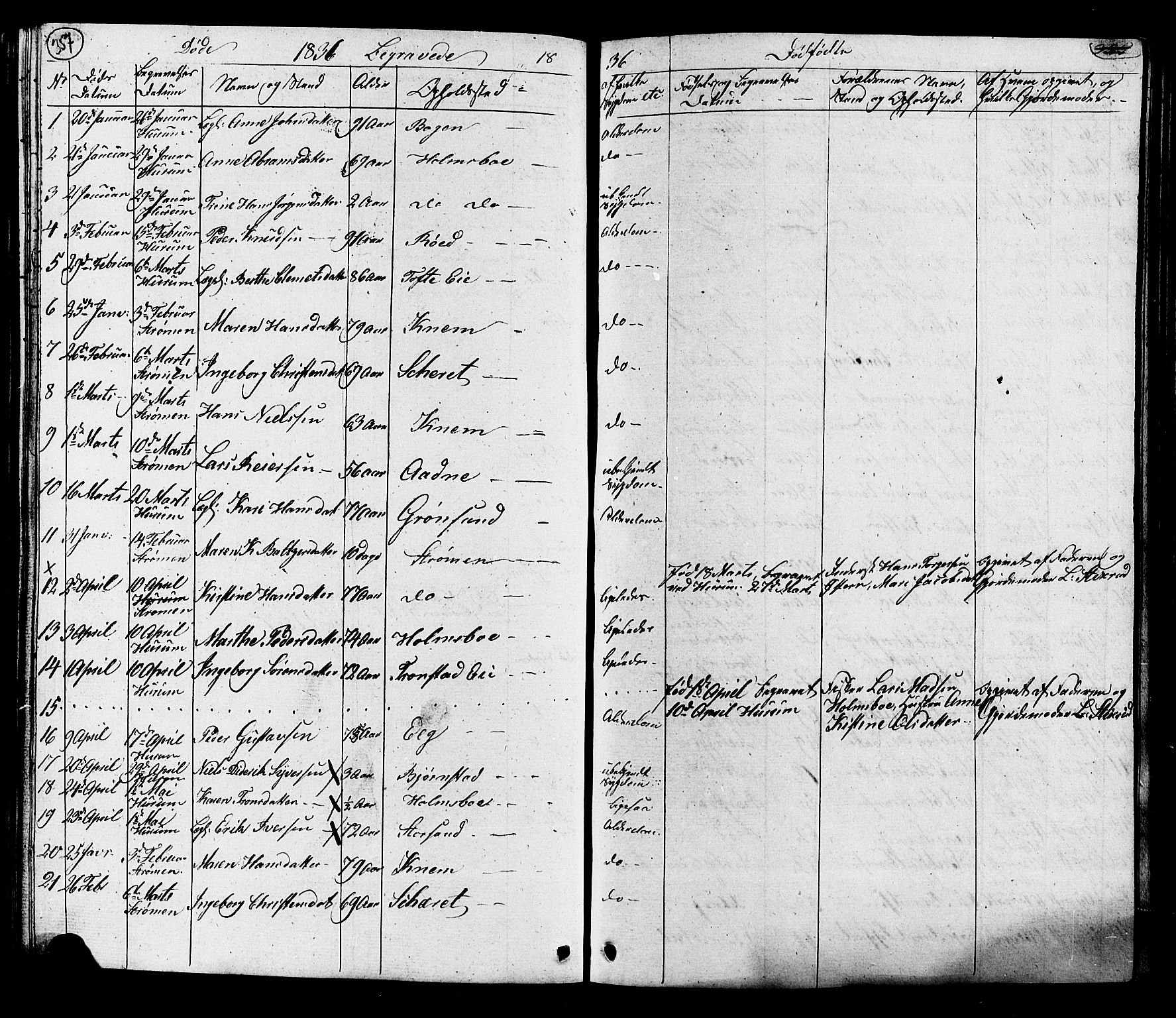 Hurum kirkebøker, SAKO/A-229/G/Ga/L0002: Parish register (copy) no. I 2, 1827-1857, p. 357