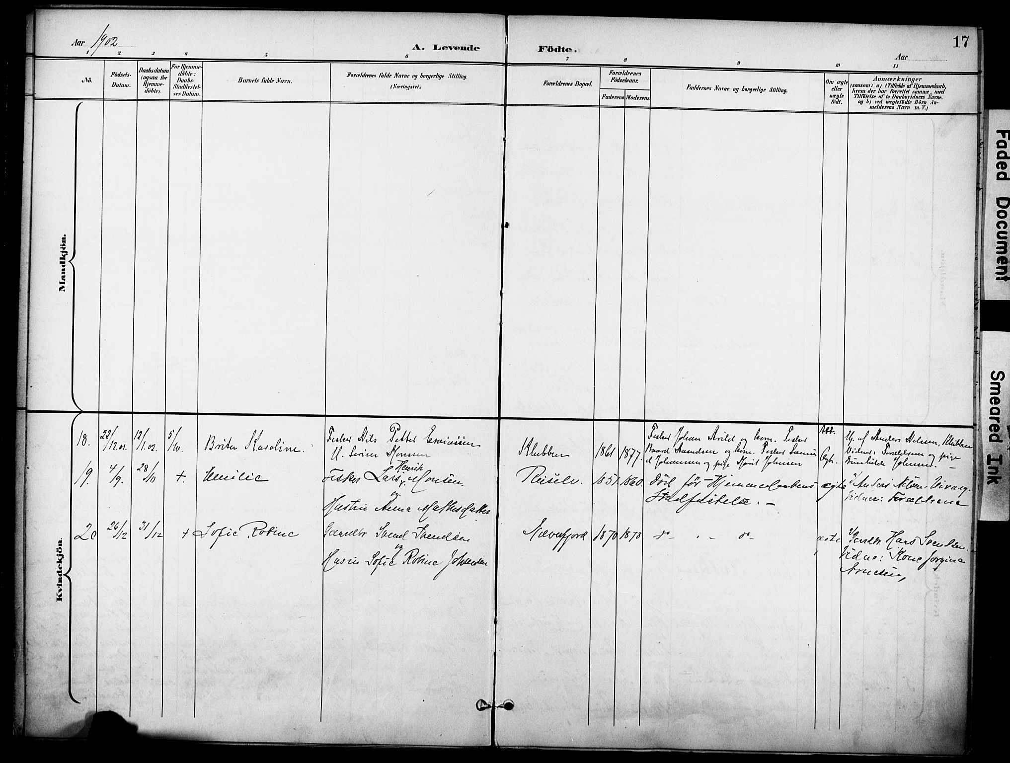 Hammerfest sokneprestkontor, AV/SATØ-S-1347/H/Ha/L0012.kirke: Parish register (official) no. 12, 1898-1908, p. 17