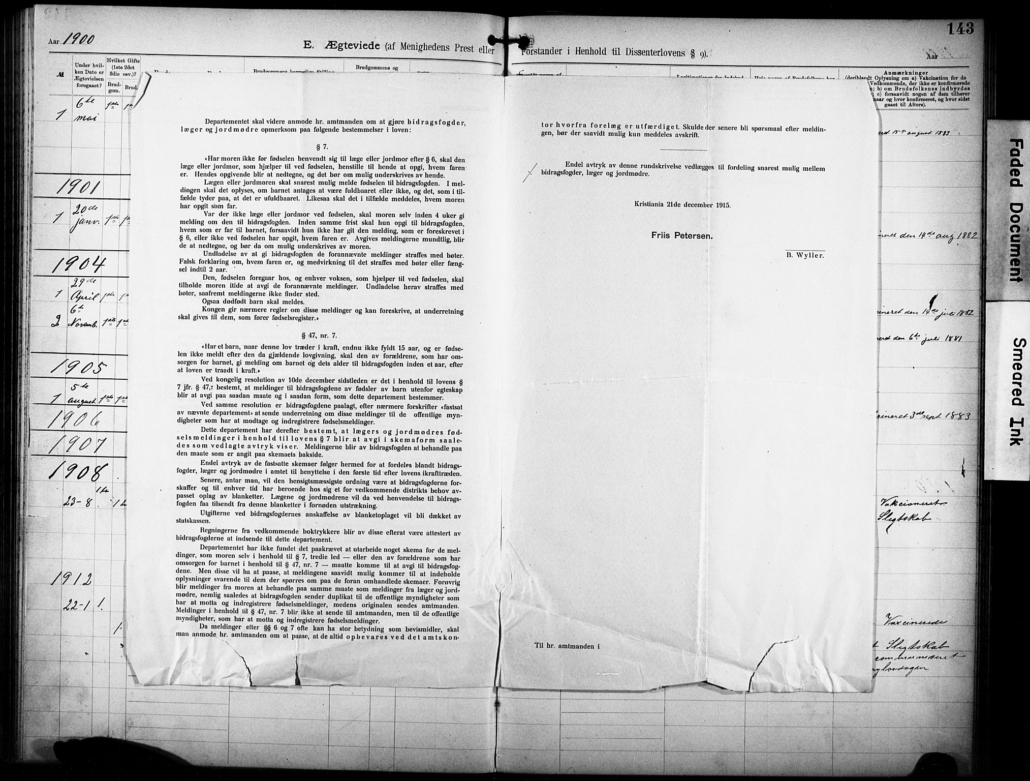 Den katolsk-apostoliske menighet i Larvik, SAKO/P-953/F/Fa/L0001: Dissenter register no. 1, 1892-1933, p. 143
