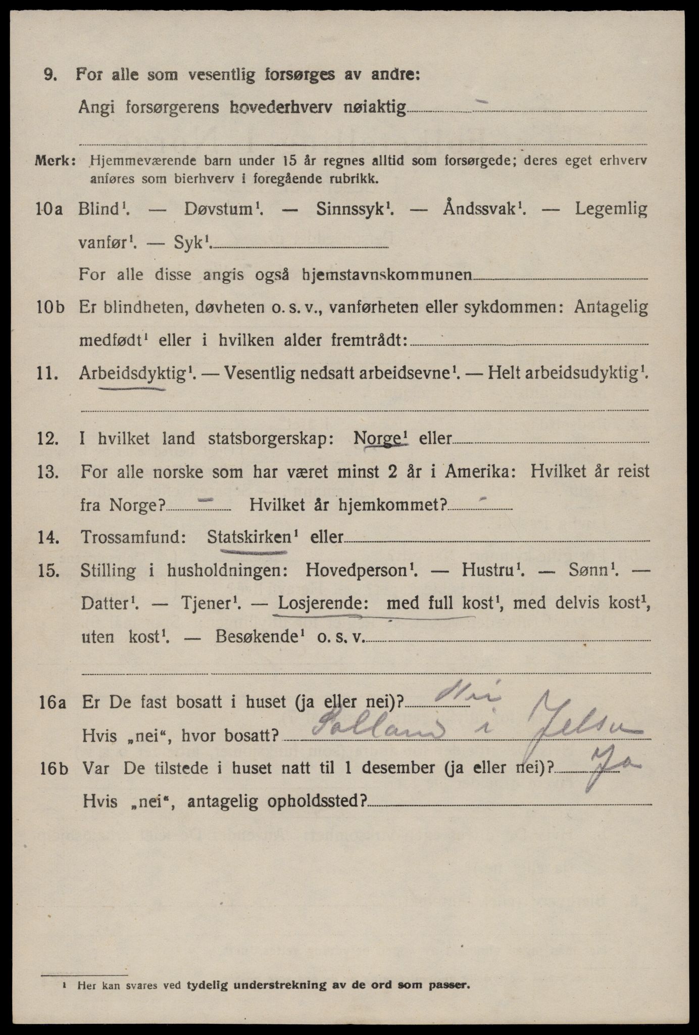 SAST, 1920 census for Vikedal, 1920, p. 5304