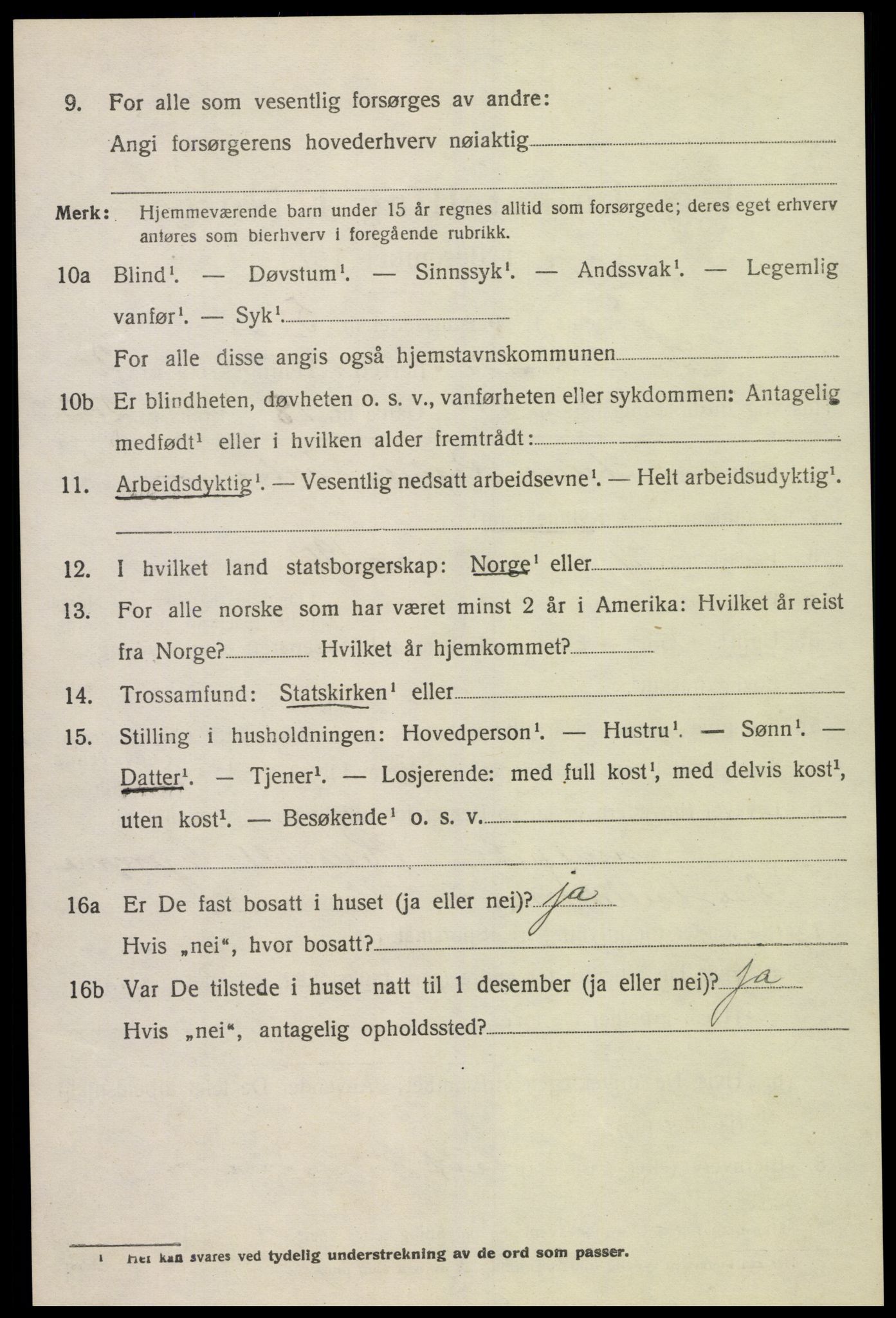 SAK, 1920 census for Sør-Audnedal, 1920, p. 1690