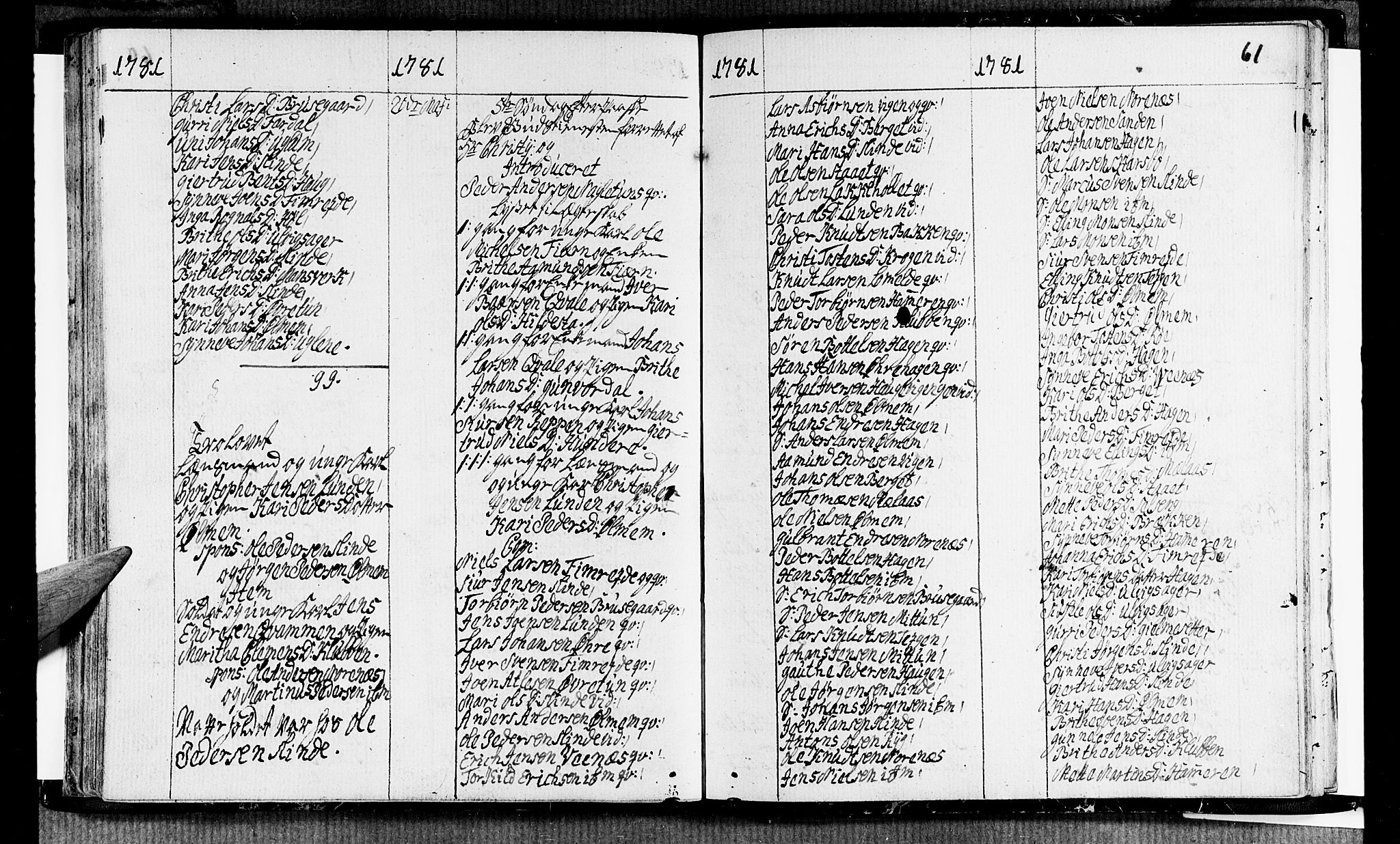 Sogndal sokneprestembete, AV/SAB-A-81301/H/Haa/Haaa/L0006: Parish register (official) no. A 6, 1770-1782, p. 61