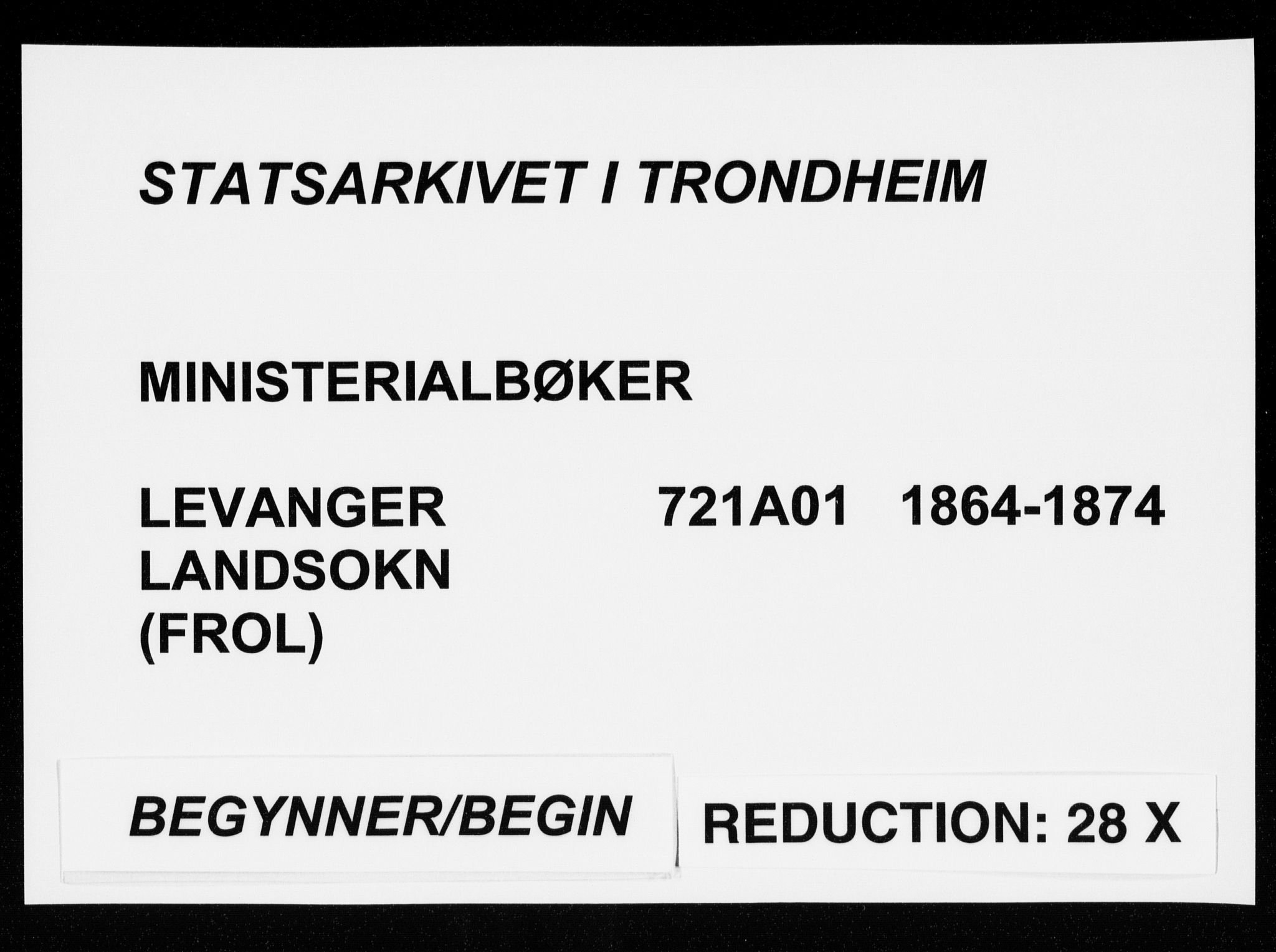 Ministerialprotokoller, klokkerbøker og fødselsregistre - Nord-Trøndelag, SAT/A-1458/721/L0206: Parish register (official) no. 721A01, 1864-1874