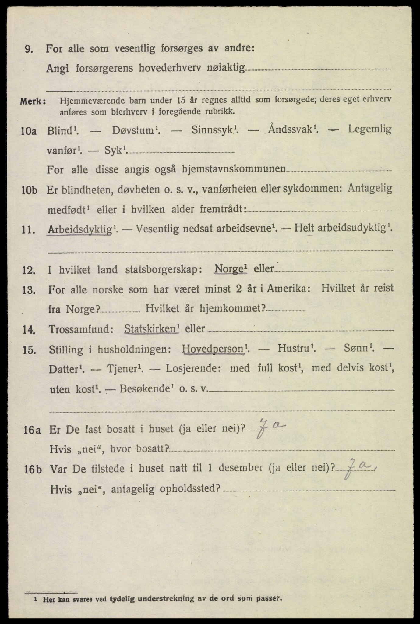 SAH, 1920 census for Stange, 1920, p. 5200