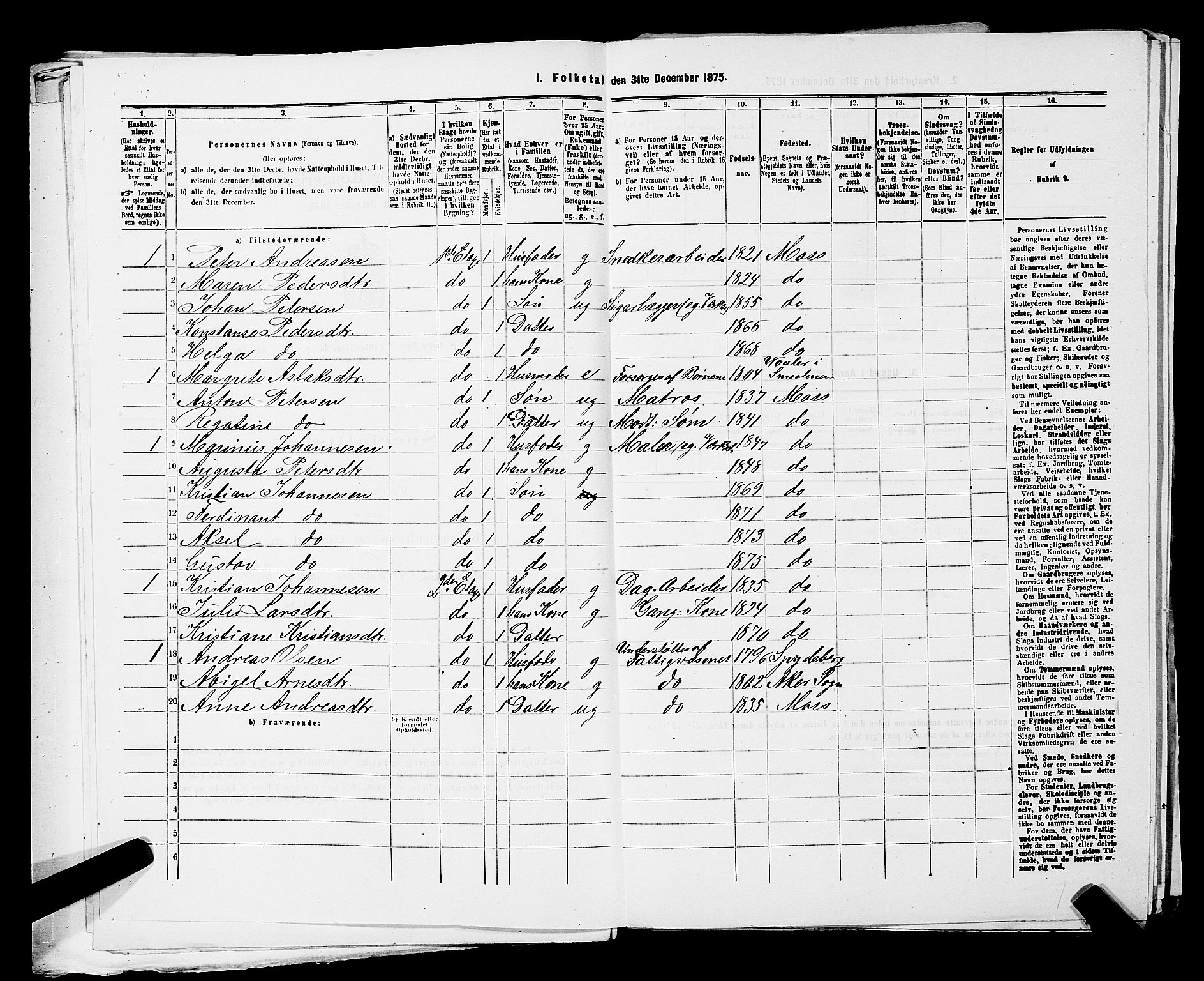 RA, 1875 census for 0104B Moss/Moss, 1875, p. 385