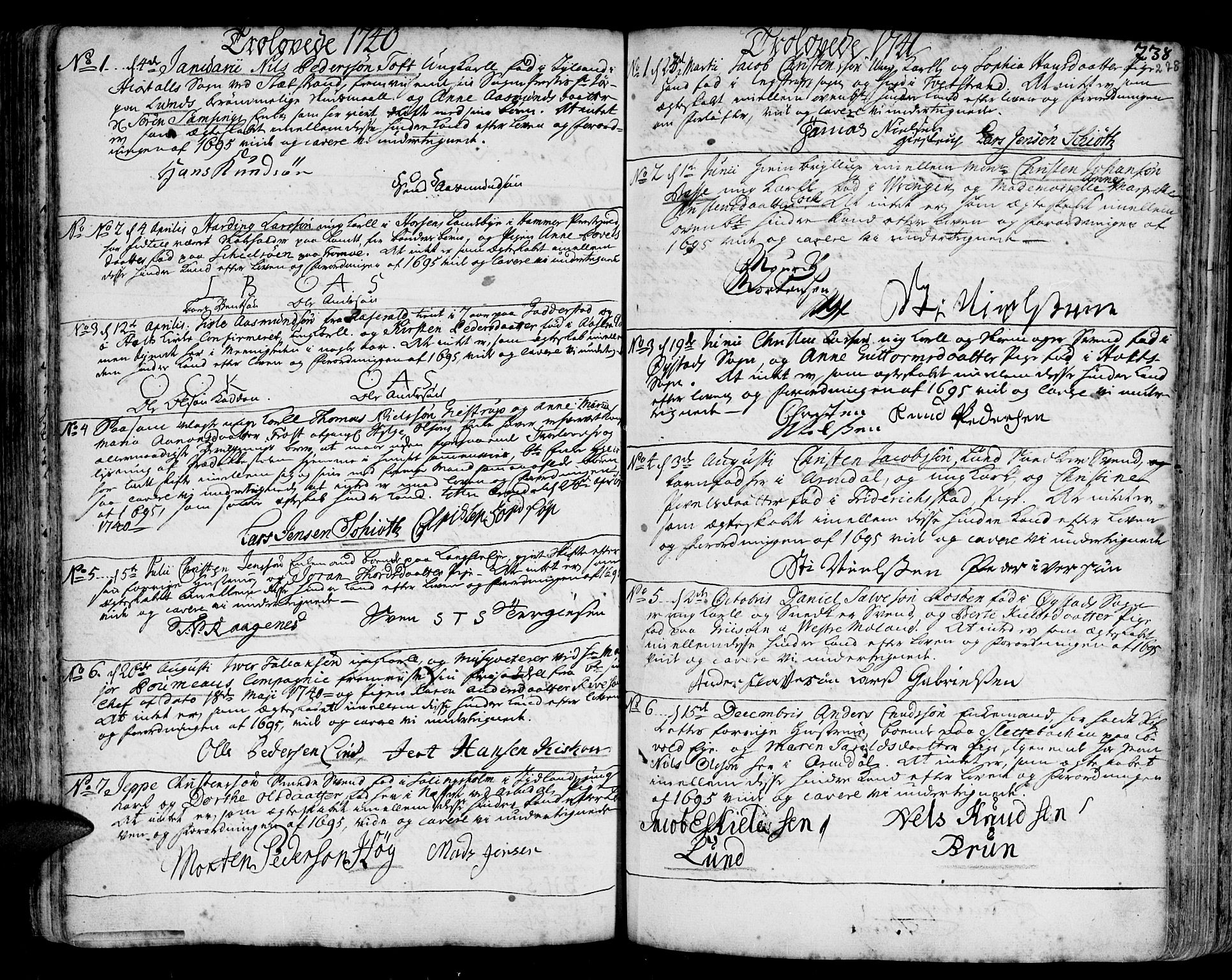 Arendal sokneprestkontor, Trefoldighet, SAK/1111-0040/F/Fa/L0001: Parish register (official) no. A 1, 1703-1815, p. 278