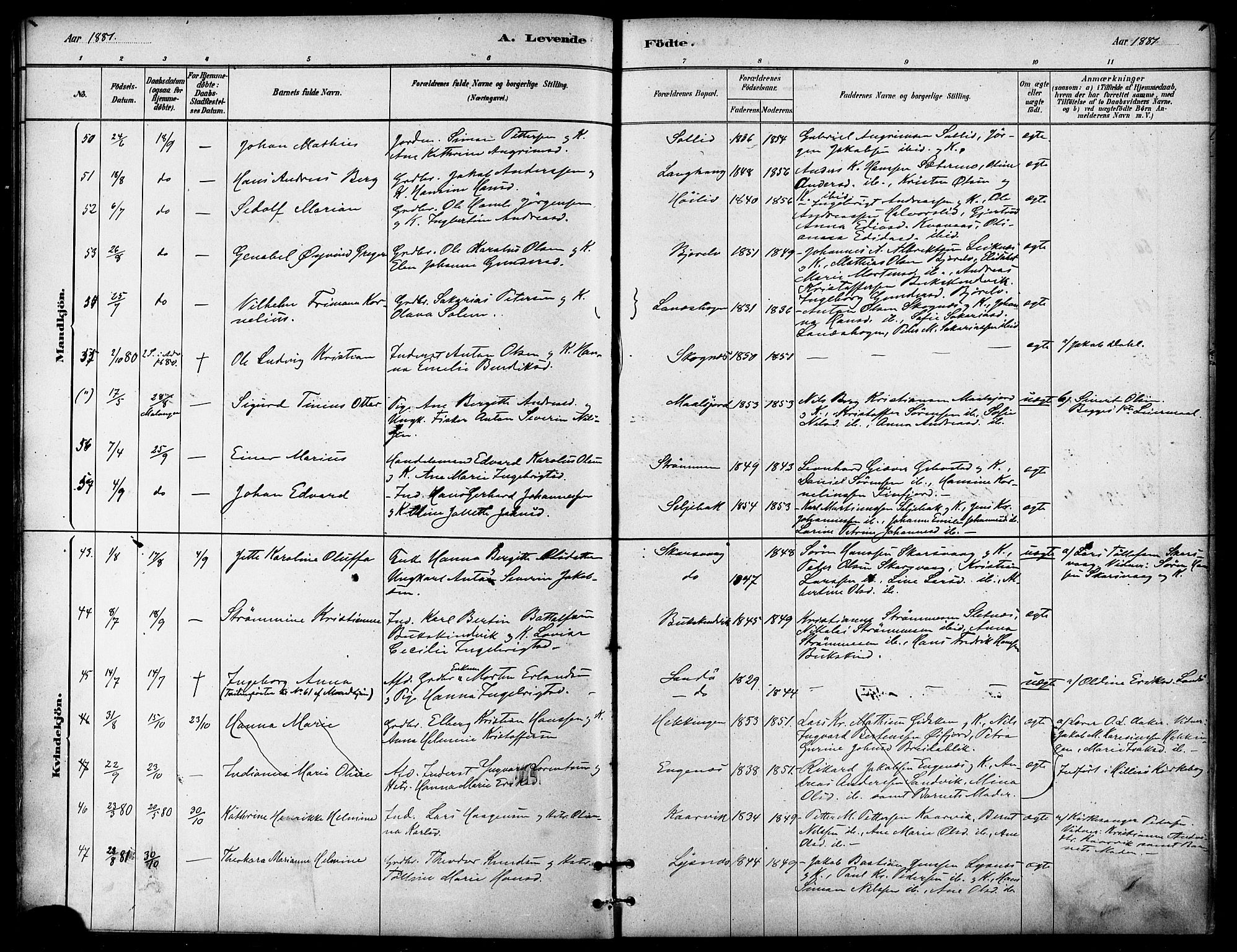 Lenvik sokneprestembete, SATØ/S-1310/H/Ha/Haa/L0011kirke: Parish register (official) no. 11, 1880-1889, p. 11