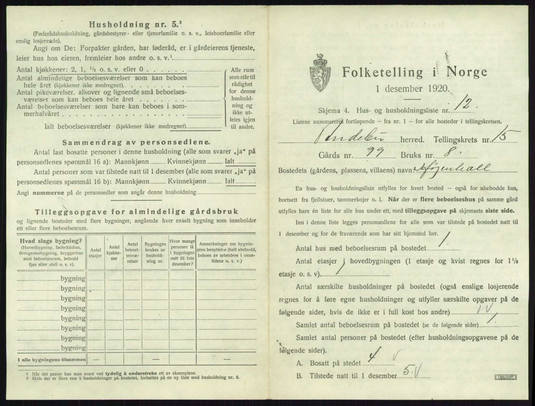 SAKO, 1920 census for Andebu, 1920, p. 861