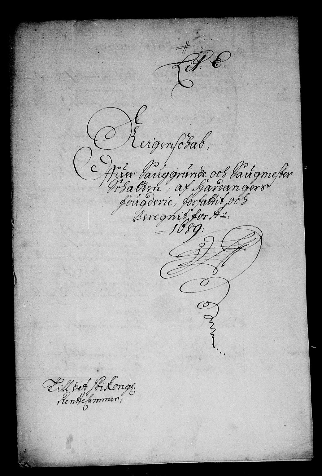 Rentekammeret inntil 1814, Reviderte regnskaper, Stiftamtstueregnskaper, Bergen stiftamt, RA/EA-6043/R/Rc/L0092: Bergen stiftamt, 1689-1690