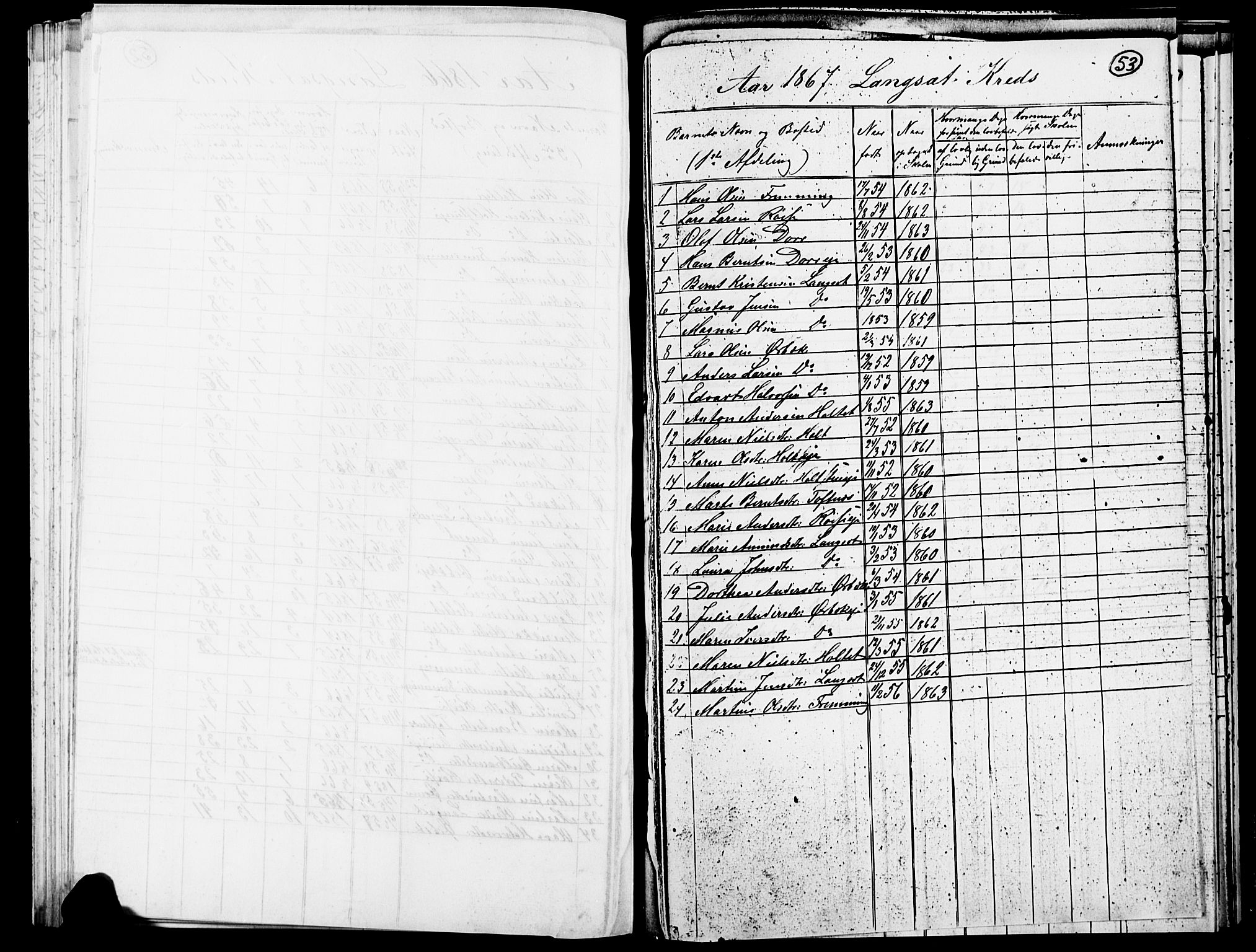 Eidsvoll prestekontor Kirkebøker, SAO/A-10888/O/Oa/L0003: Other parish register no. 3, 1859-1869, p. 53