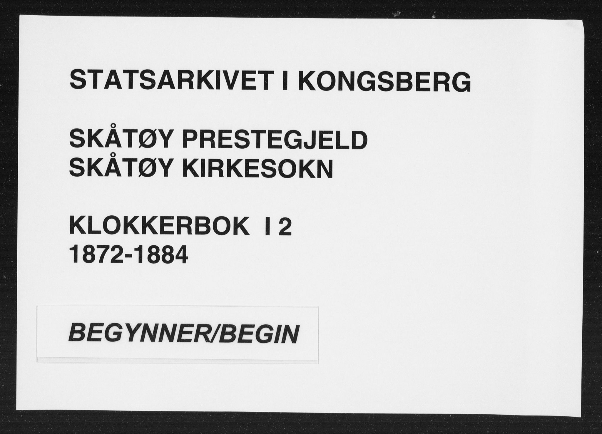 Skåtøy kirkebøker, AV/SAKO-A-304/G/Ga/L0002: Parish register (copy) no. I 2, 1872-1884