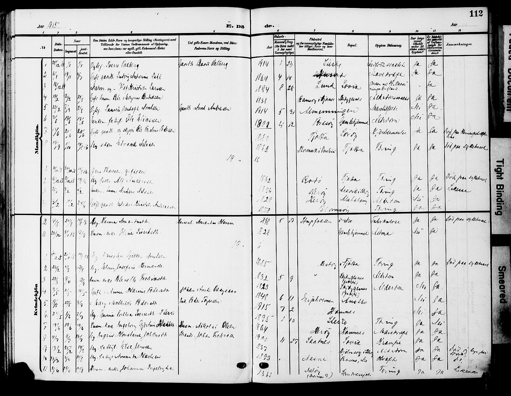 Ministerialprotokoller, klokkerbøker og fødselsregistre - Nordland, AV/SAT-A-1459/830/L0464: Parish register (copy) no. 830C06, 1906-1925, p. 112