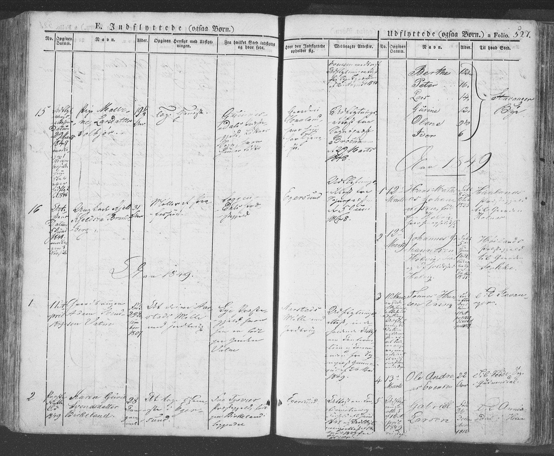 Eigersund sokneprestkontor, SAST/A-101807/S08/L0009: Parish register (official) no. A 9, 1827-1850, p. 527