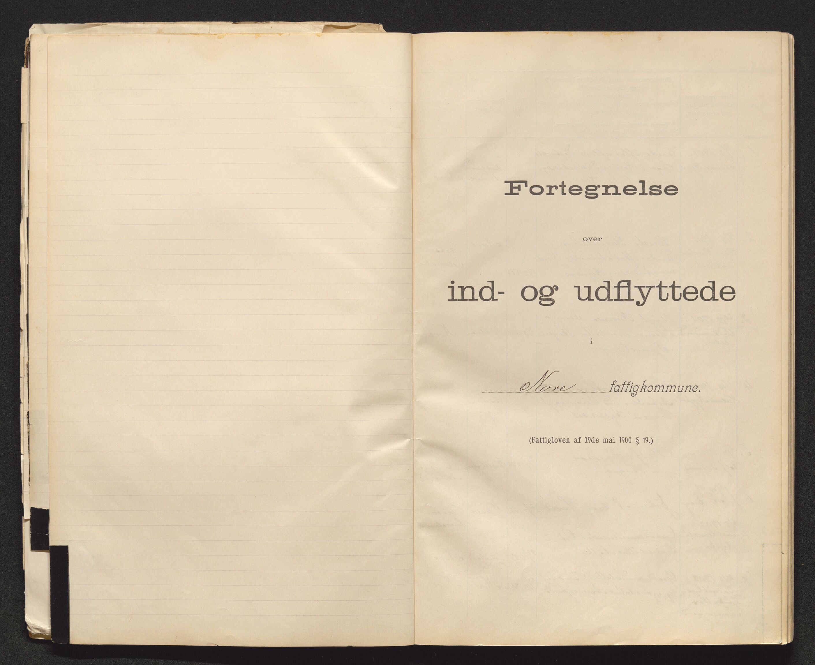 Nore lensmannskontor, AV/SAKO-A-520/O/Oa/L0001: Flytteprotokoll, 1901-1917