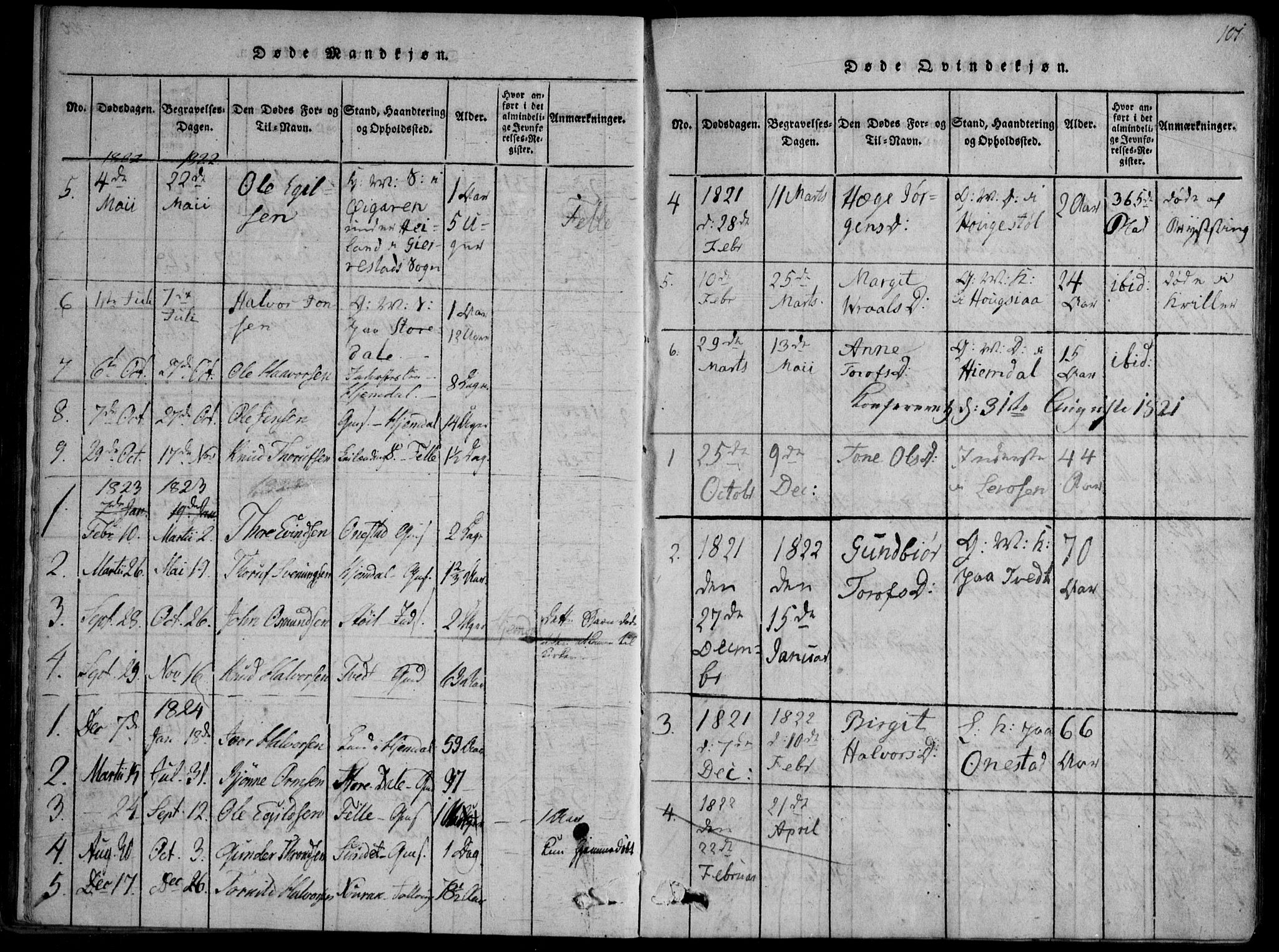 Nissedal kirkebøker, SAKO/A-288/F/Fb/L0001: Parish register (official) no. II 1, 1814-1845, p. 101