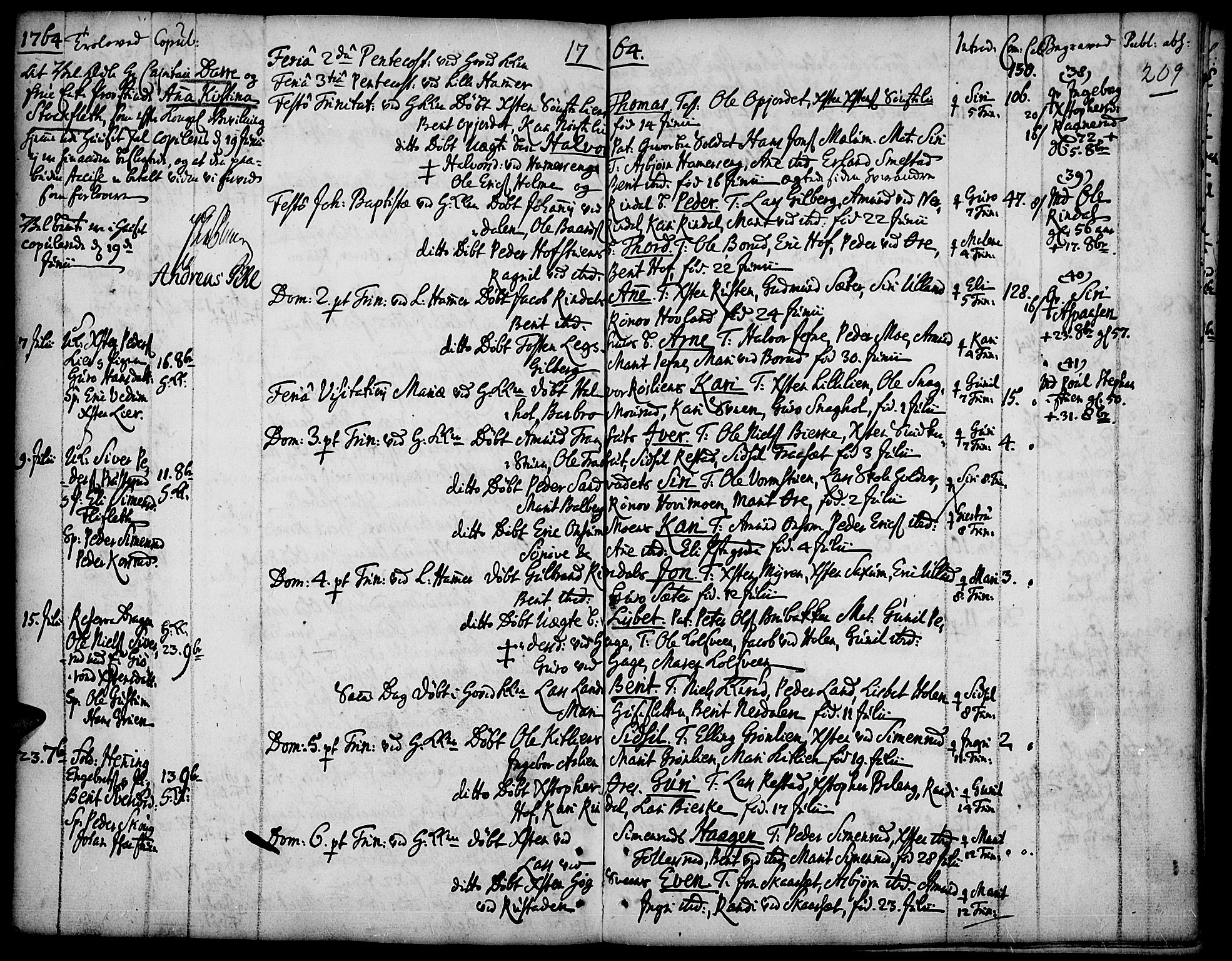 Fåberg prestekontor, AV/SAH-PREST-086/H/Ha/Haa/L0001: Parish register (official) no. 1, 1727-1775, p. 209