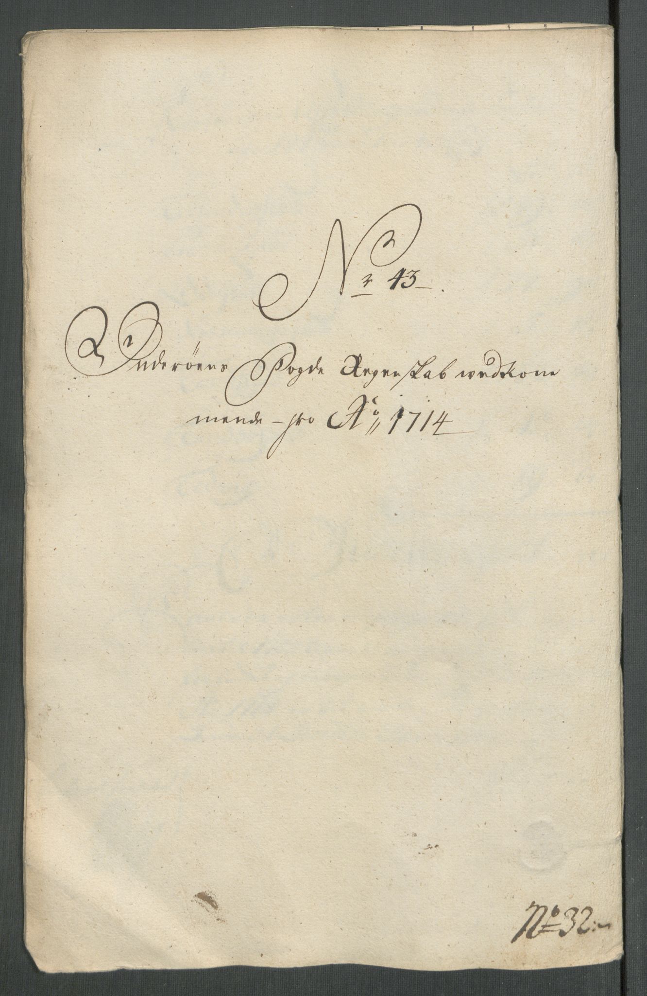 Rentekammeret inntil 1814, Reviderte regnskaper, Fogderegnskap, RA/EA-4092/R63/L4322: Fogderegnskap Inderøy, 1714, p. 352