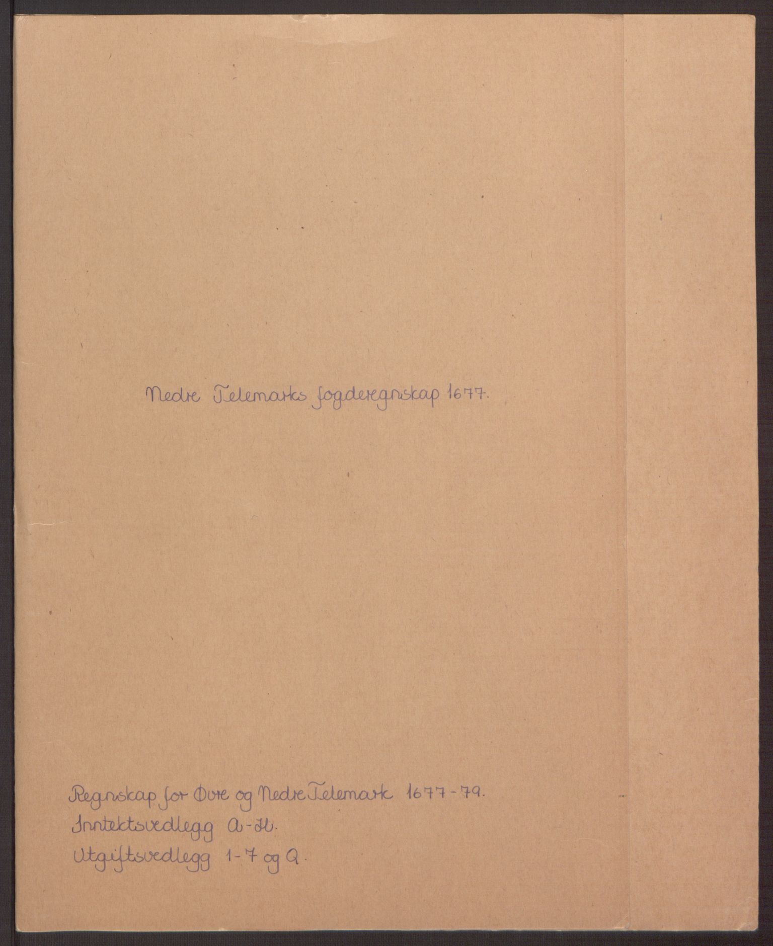 Rentekammeret inntil 1814, Reviderte regnskaper, Fogderegnskap, RA/EA-4092/R35/L2068: Fogderegnskap Øvre og Nedre Telemark, 1677, p. 2