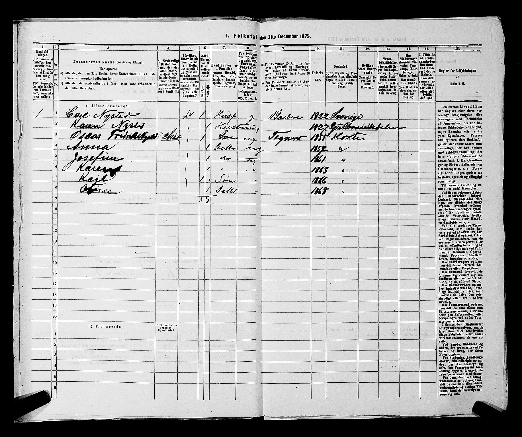 SAKO, 1875 census for 0703P Horten, 1875, p. 315