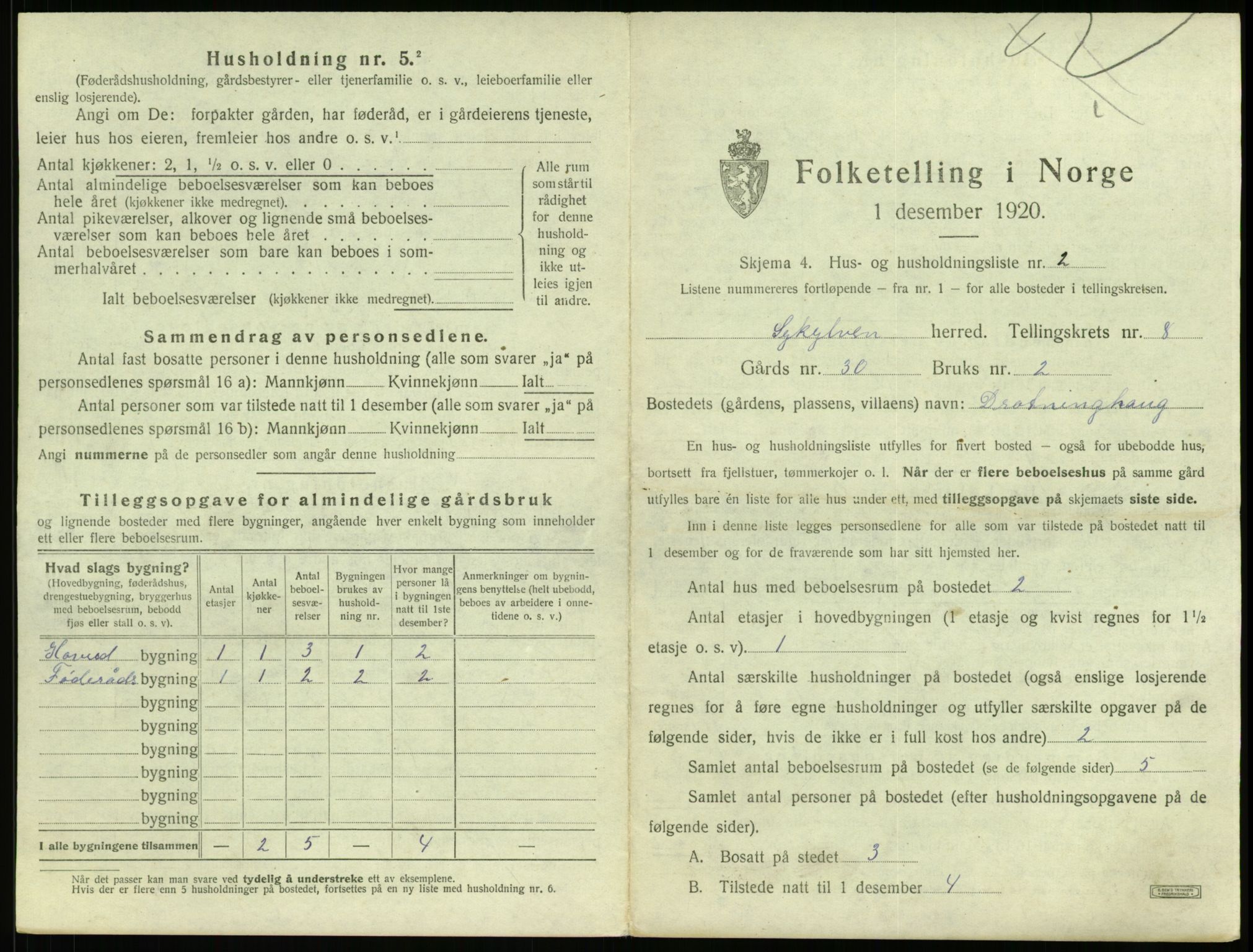 SAT, 1920 census for Sykkylven, 1920, p. 603