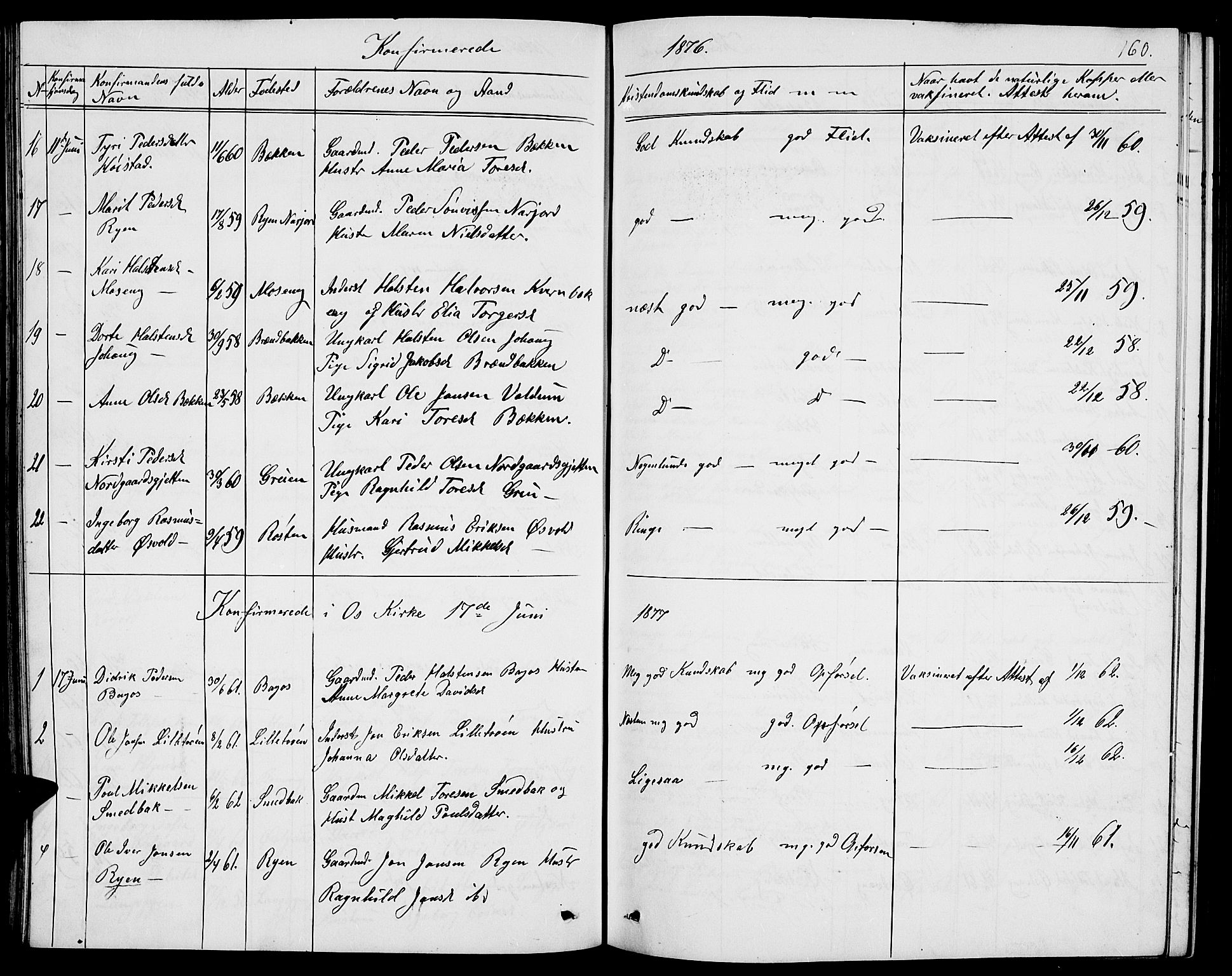 Tolga prestekontor, AV/SAH-PREST-062/L/L0004: Parish register (copy) no. 4, 1845-1887, p. 160