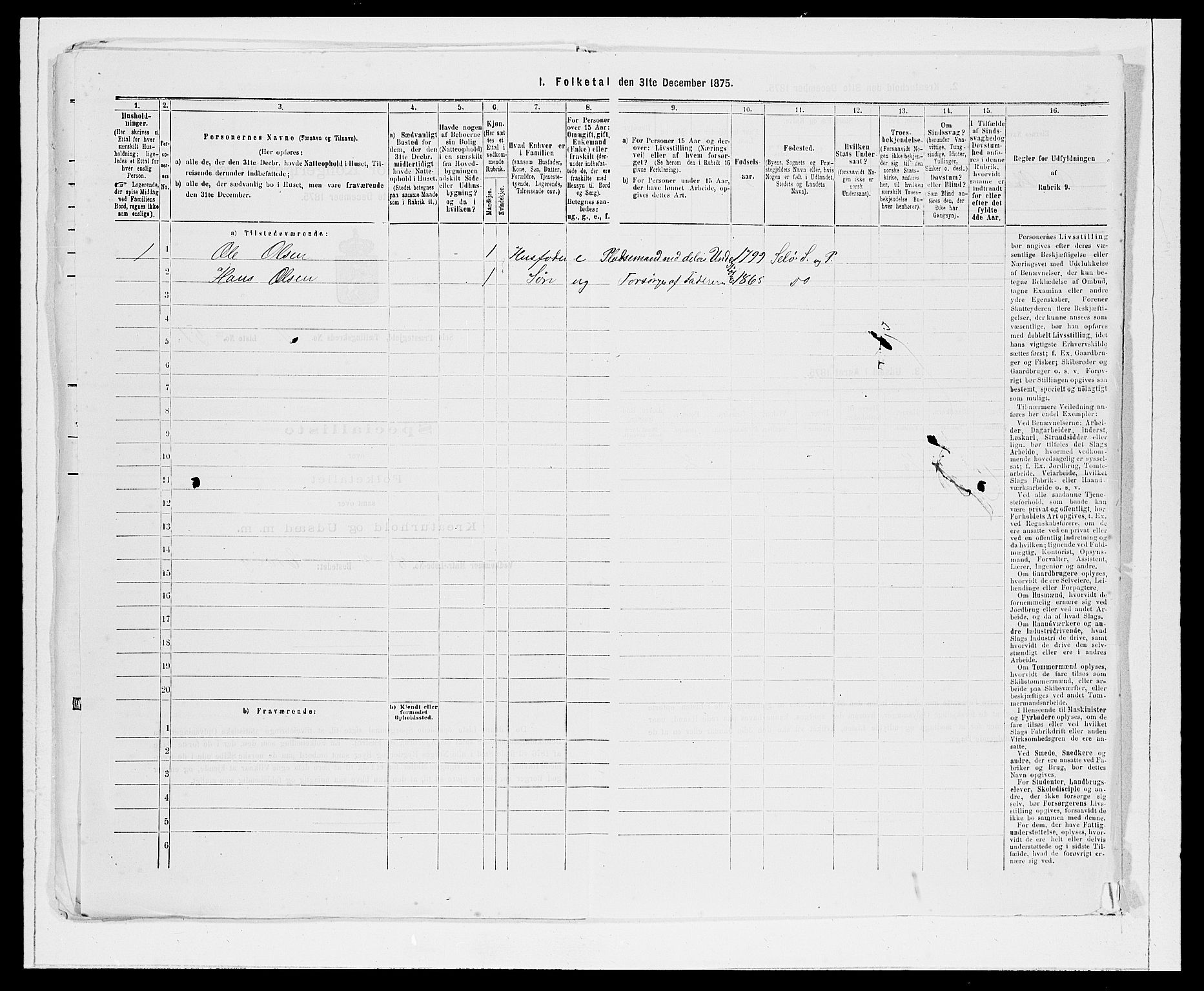 SAB, 1875 Census for 1441P Selje, 1875, p. 1479