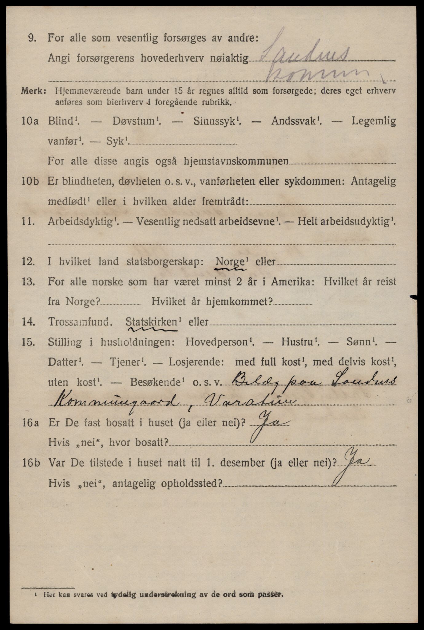 SAST, 1920 census for Høyland, 1920, p. 9717