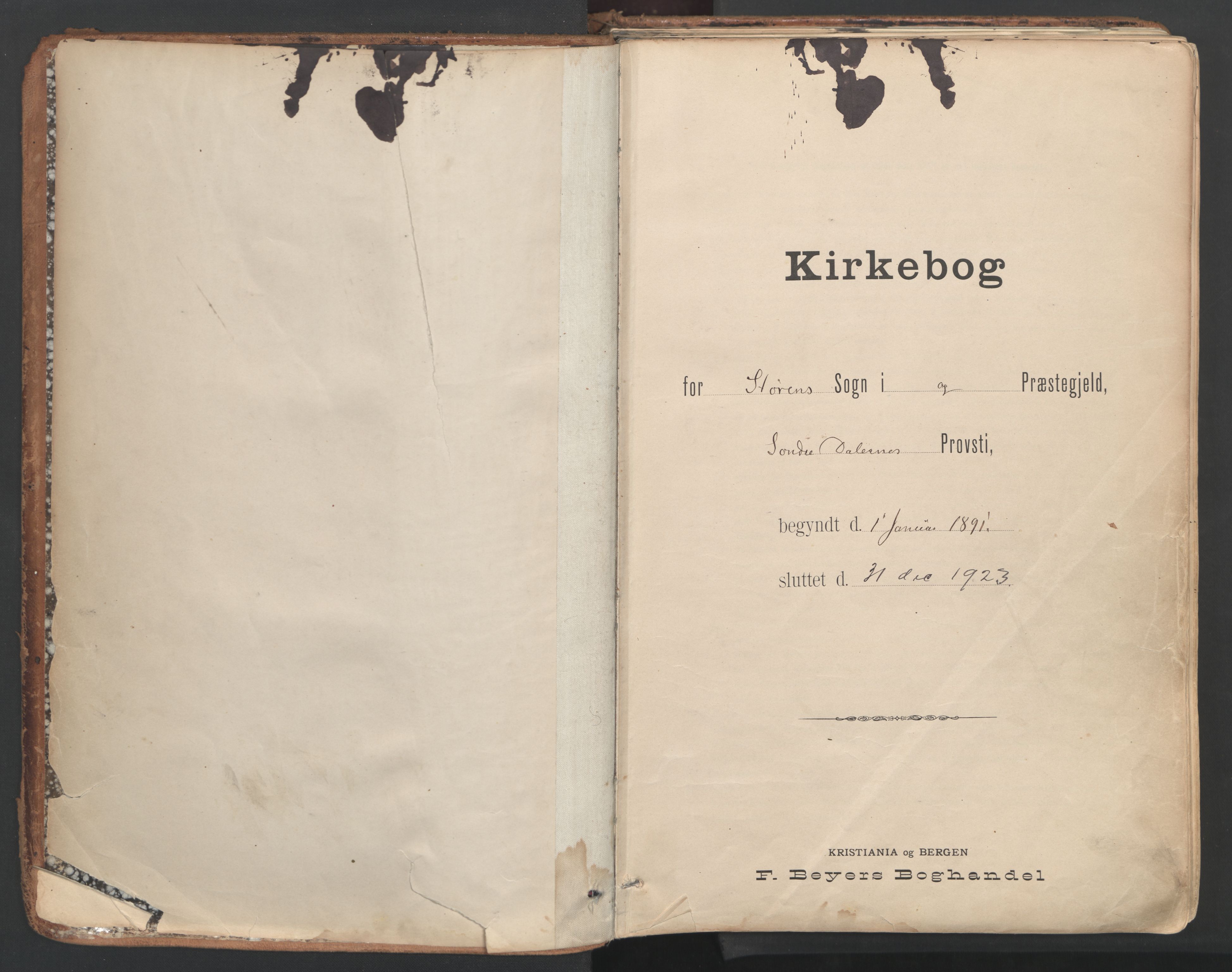 Ministerialprotokoller, klokkerbøker og fødselsregistre - Sør-Trøndelag, AV/SAT-A-1456/687/L1004: Parish register (official) no. 687A10, 1891-1923