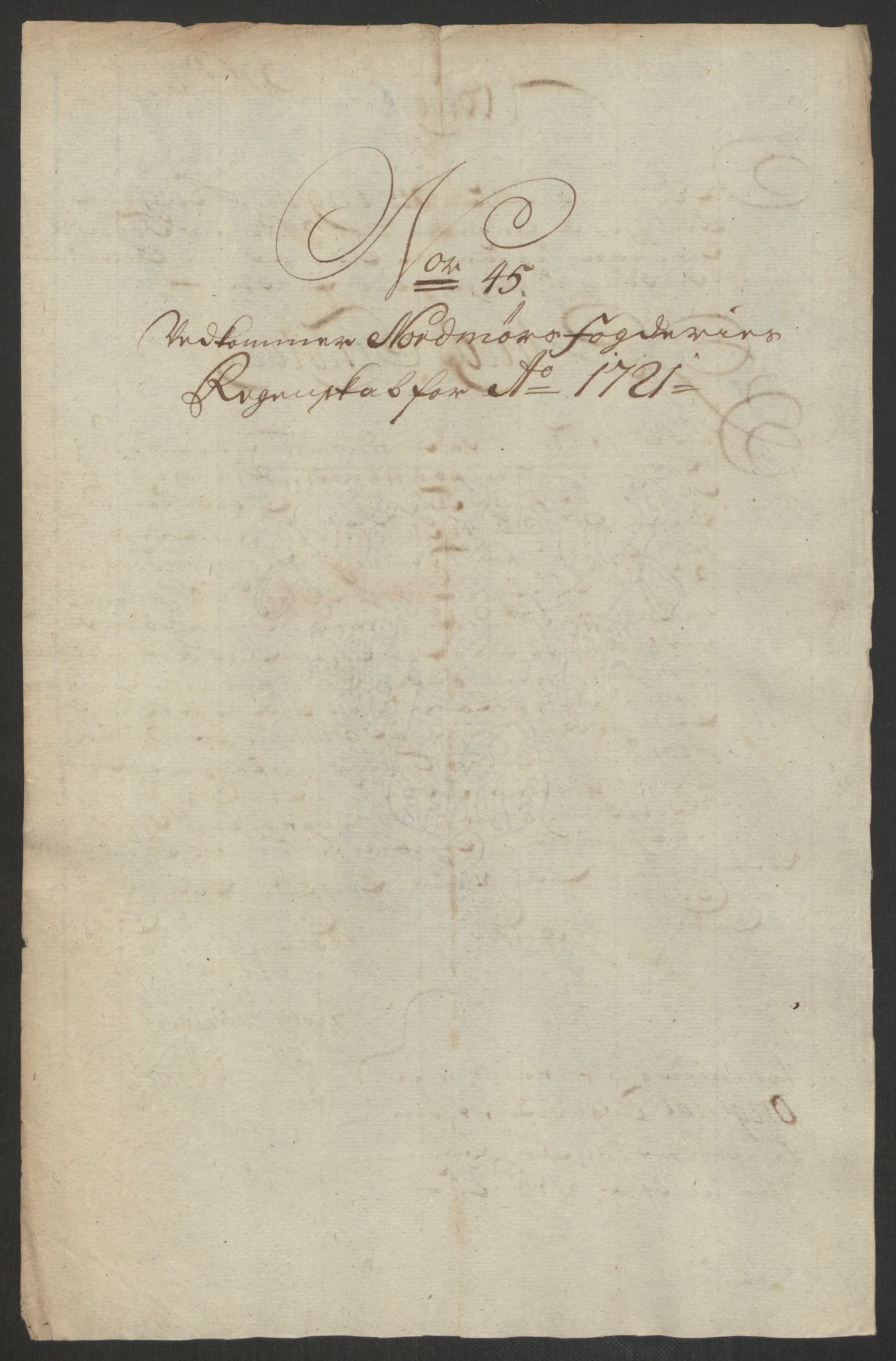 Rentekammeret inntil 1814, Reviderte regnskaper, Fogderegnskap, RA/EA-4092/R56/L3754: Fogderegnskap Nordmøre, 1721, p. 321