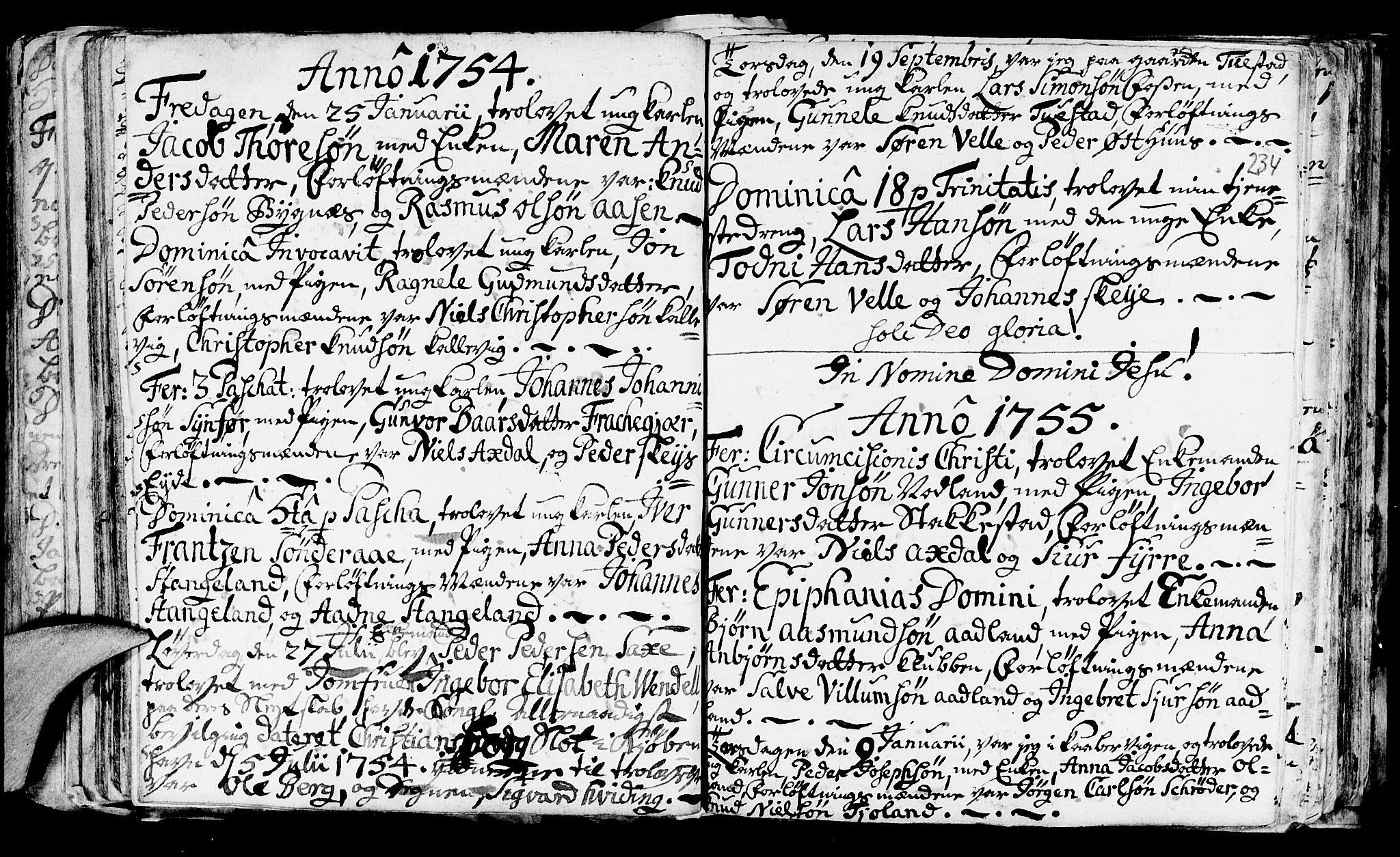 Avaldsnes sokneprestkontor, SAST/A -101851/H/Ha/Haa/L0001: Parish register (official) no. A 1, 1711-1764, p. 234