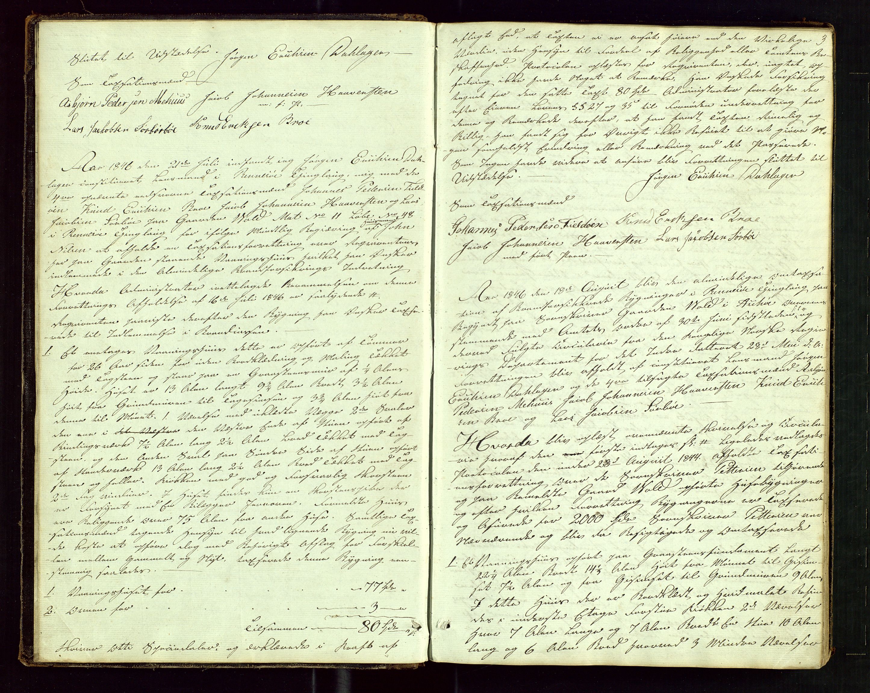 Rennesøy lensmannskontor, AV/SAST-A-100165/Goa/L0001: "Brandtaxations-Protocol for Rennesøe Thinglag", 1846-1923, p. 2b-3a