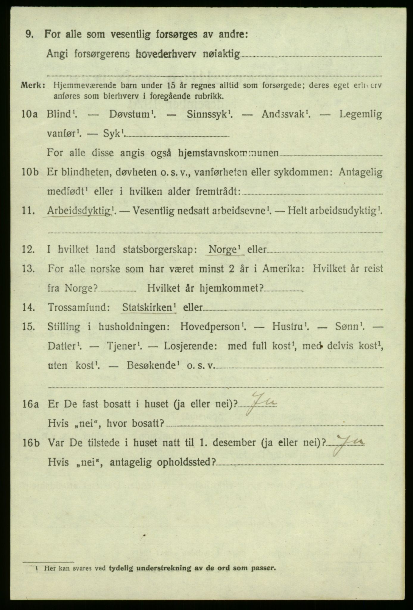 SAB, 1920 census for Sogndal, 1920, p. 1314