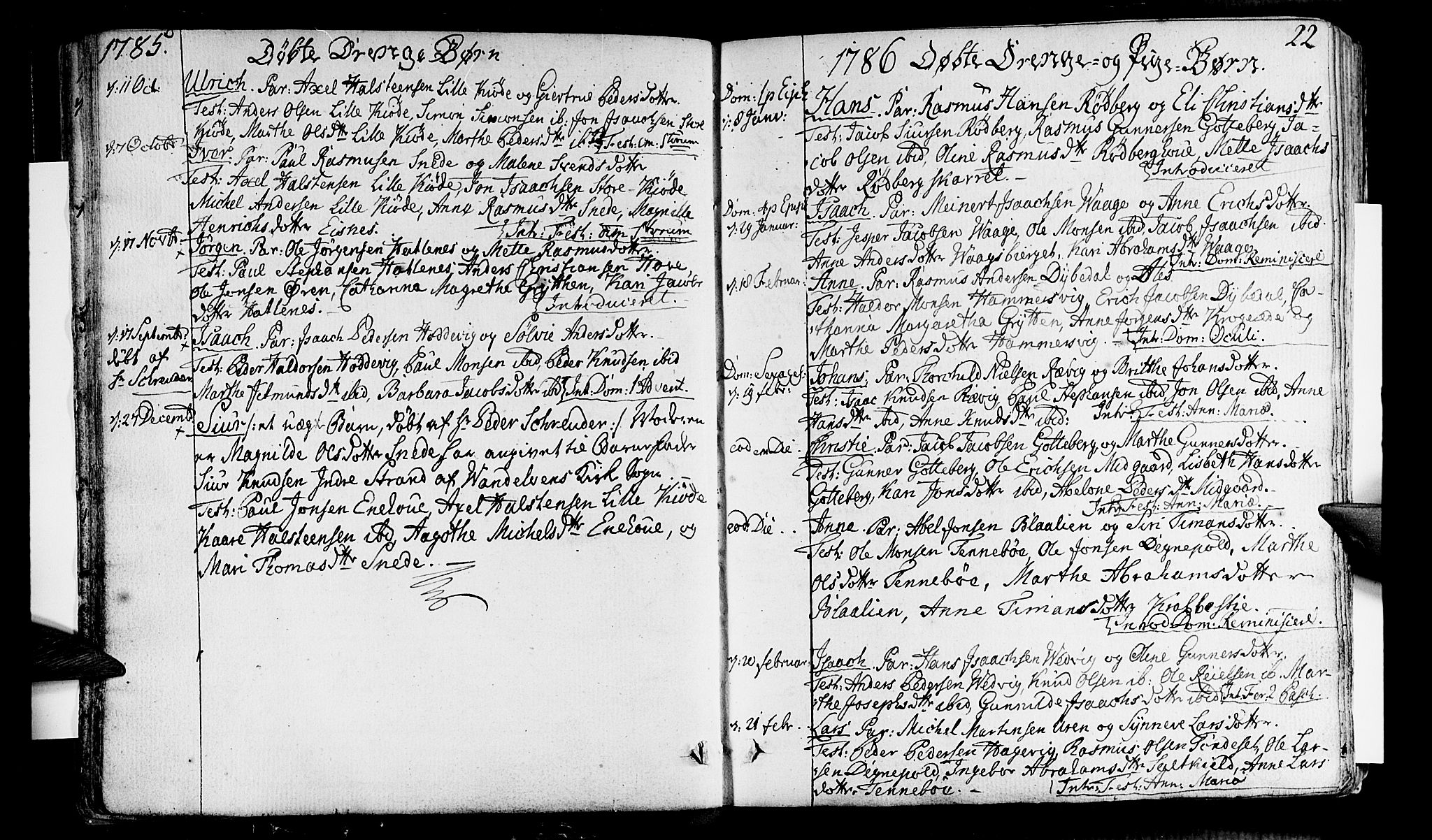 Selje sokneprestembete, AV/SAB-A-99938/H/Ha/Haa/Haaa: Parish register (official) no. A 6, 1782-1806, p. 22