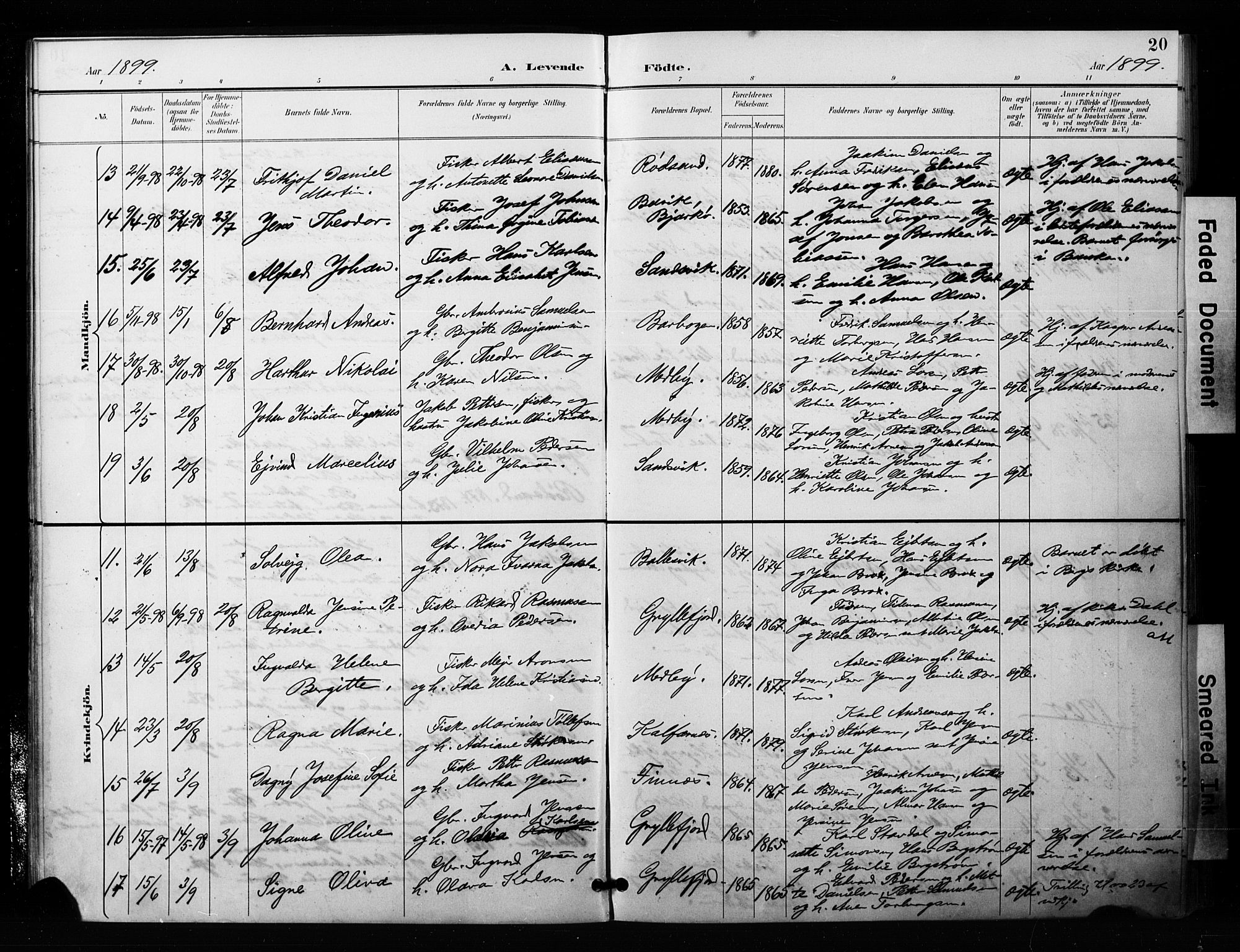 Berg sokneprestkontor, SATØ/S-1318/G/Ga/Gaa/L0006kirke: Parish register (official) no. 6, 1894-1904, p. 20