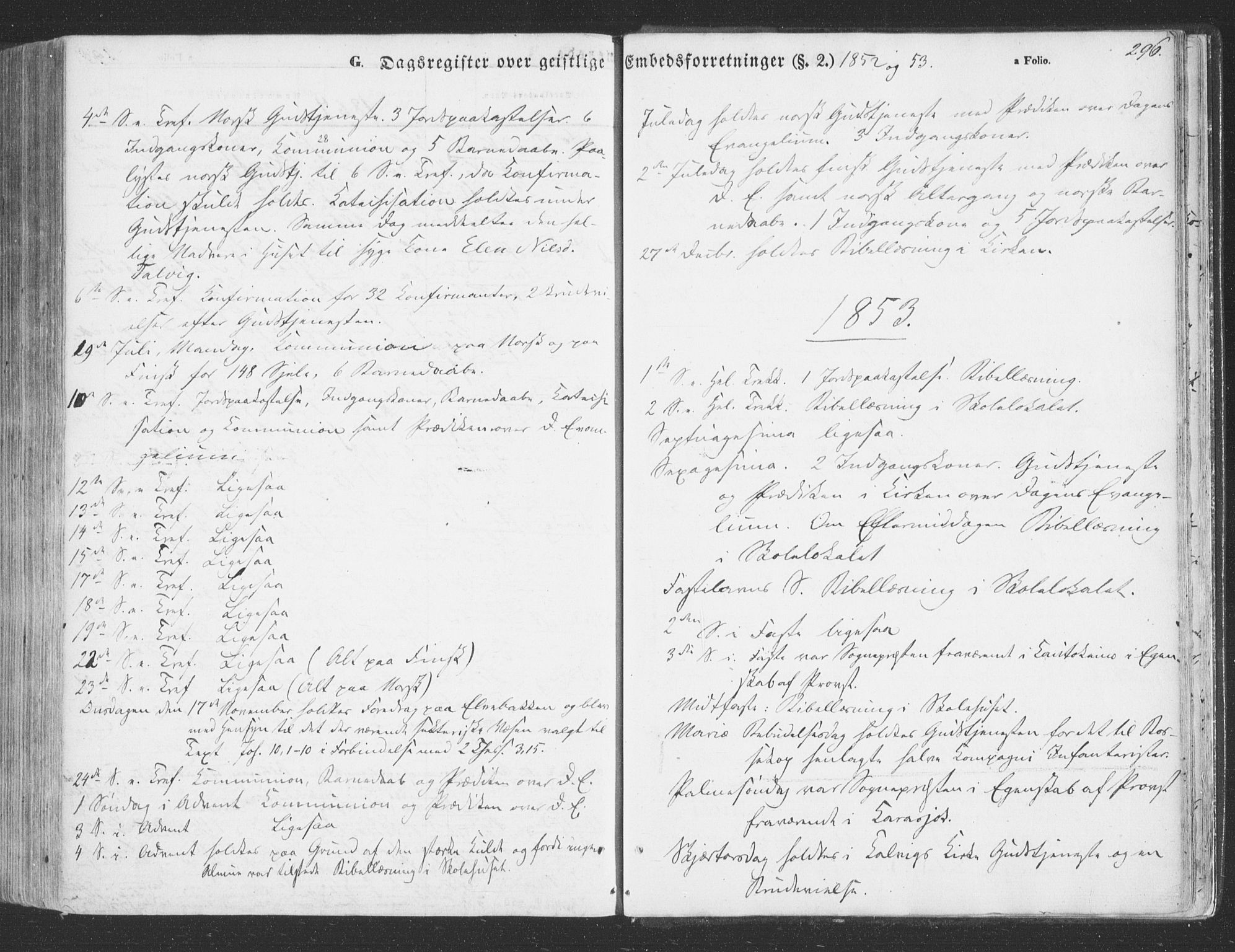 Talvik sokneprestkontor, SATØ/S-1337/H/Ha/L0010kirke: Parish register (official) no. 10, 1852-1864, p. 296