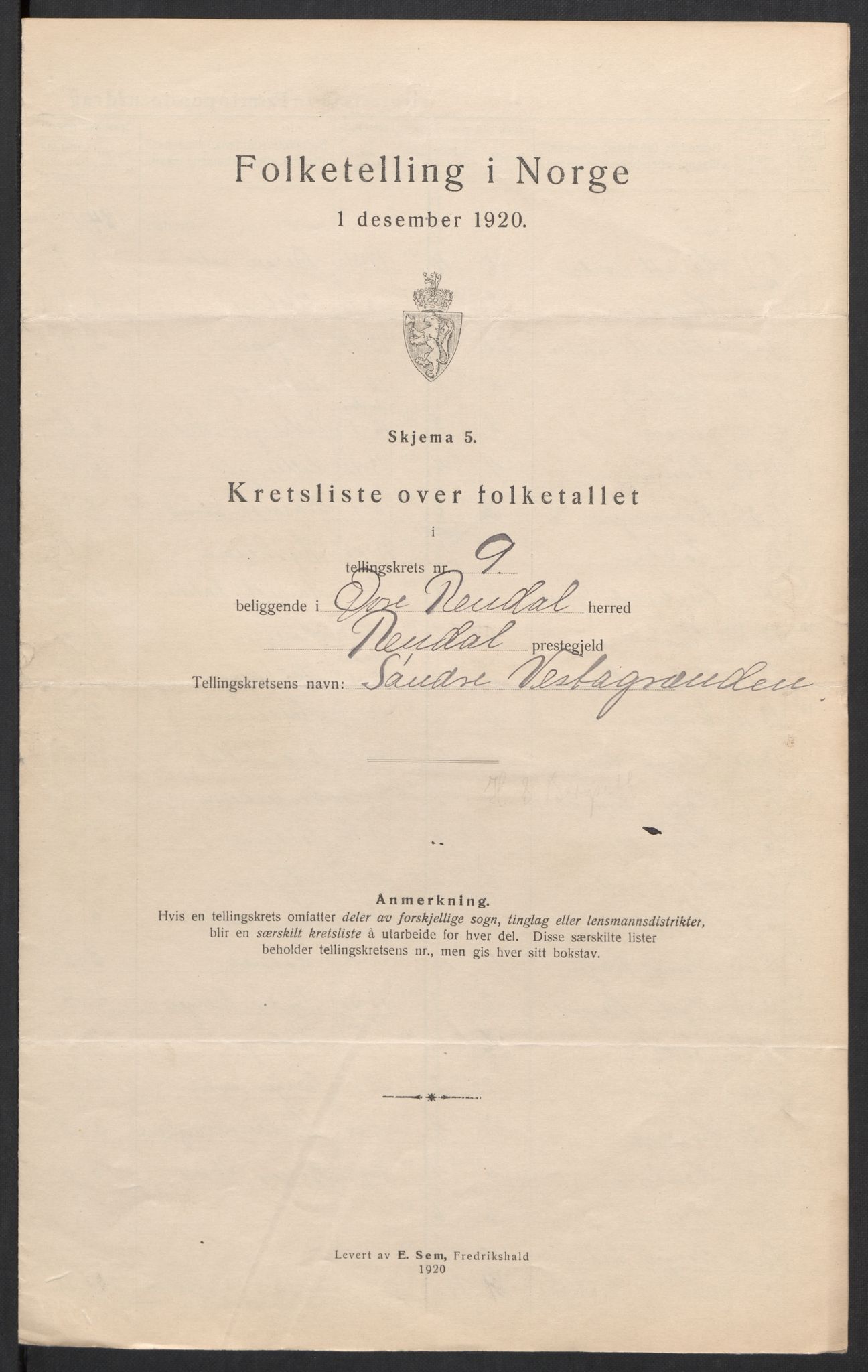 SAH, 1920 census for Øvre Rendal, 1920, p. 33