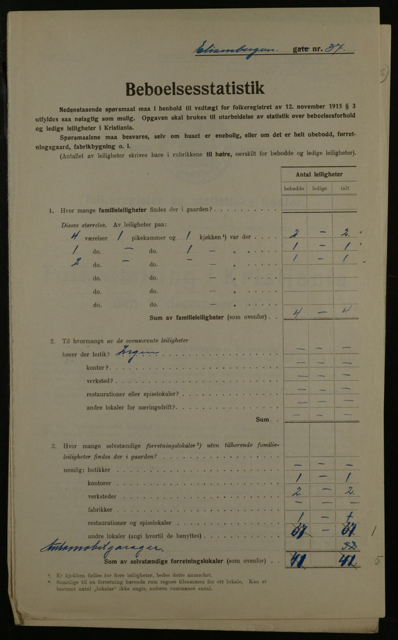 OBA, Municipal Census 1923 for Kristiania, 1923, p. 23216