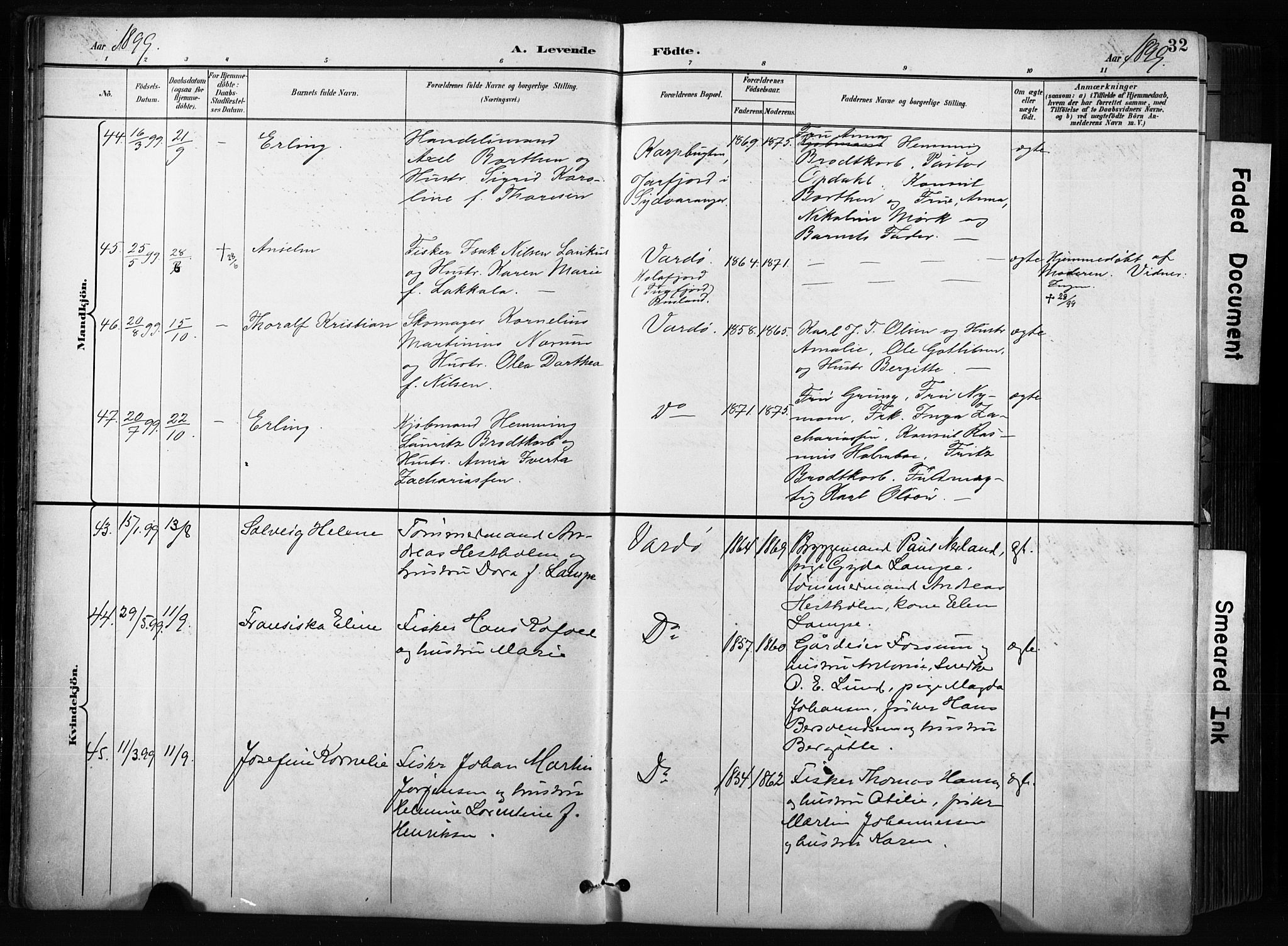 Vardø sokneprestkontor, SATØ/S-1332/H/Ha/L0010kirke: Parish register (official) no. 10, 1895-1907, p. 32