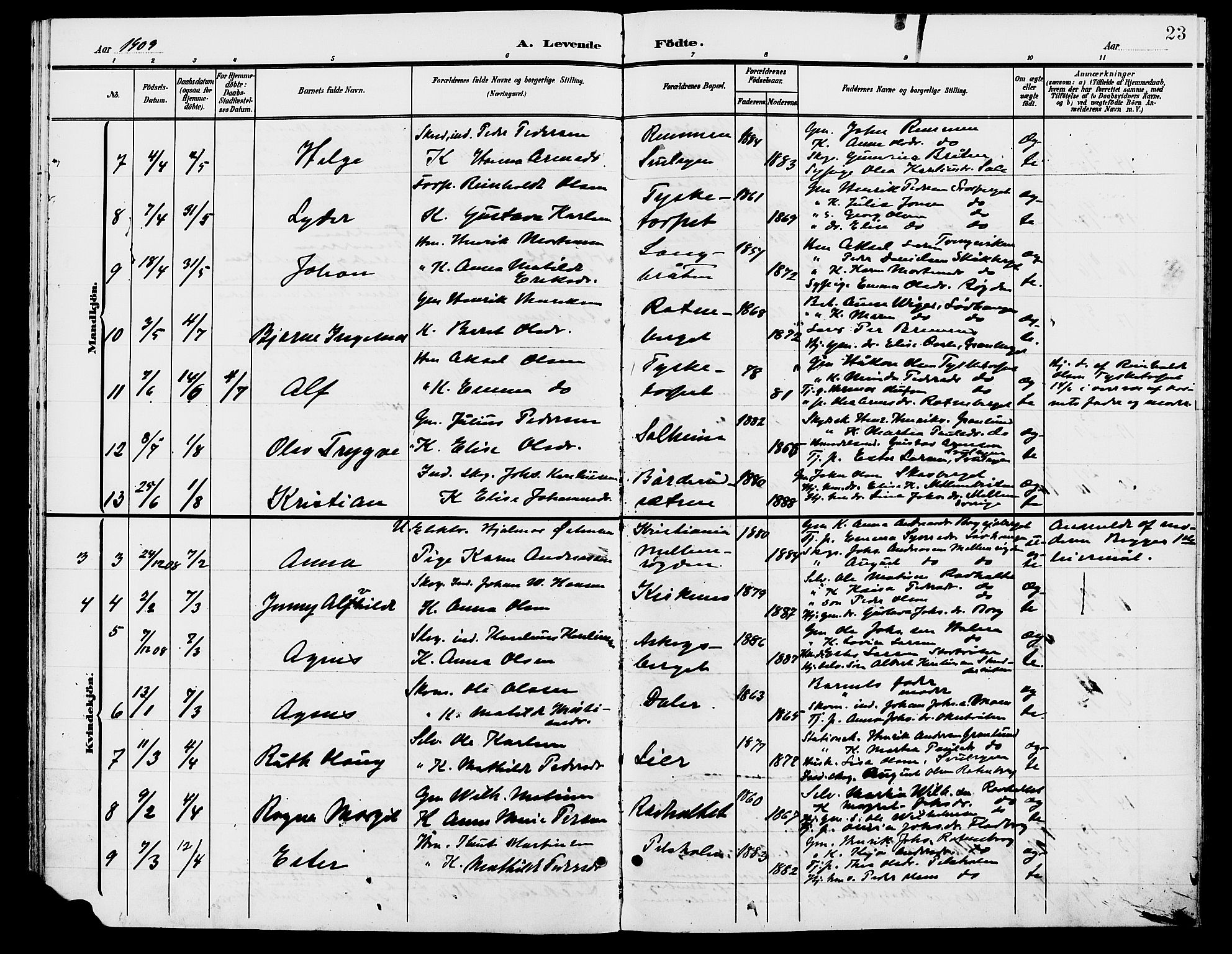 Grue prestekontor, AV/SAH-PREST-036/H/Ha/Hab/L0006: Parish register (copy) no. 6, 1902-1910, p. 23