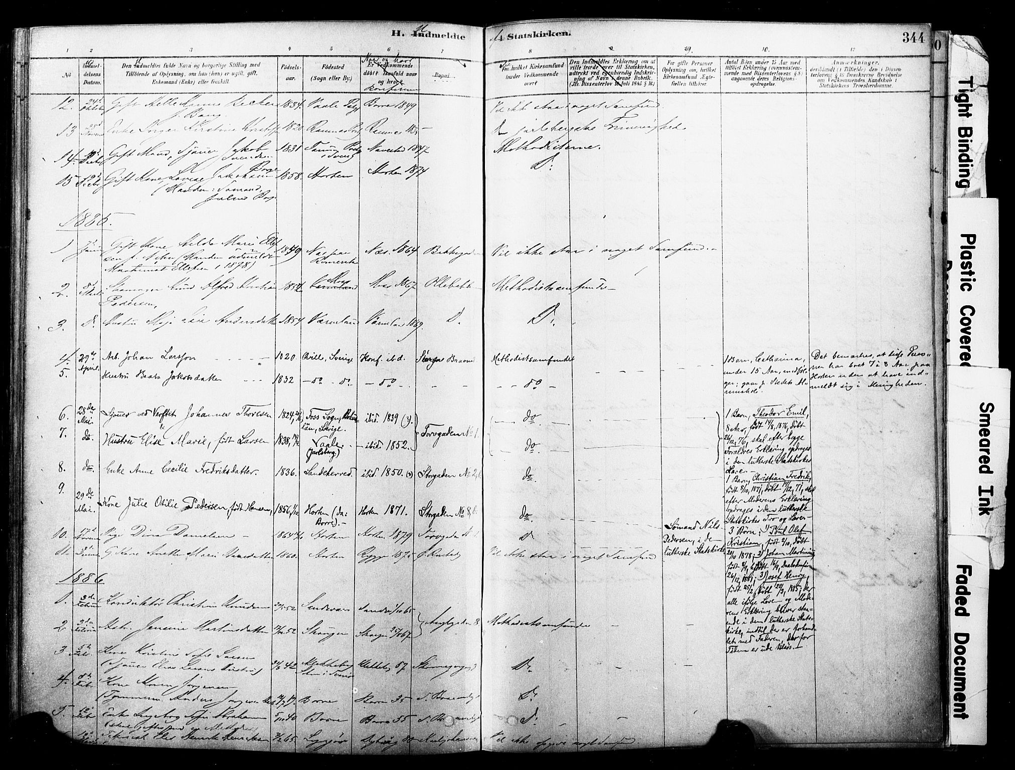 Horten kirkebøker, SAKO/A-348/F/Fa/L0003: Parish register (official) no. 3, 1878-1887, p. 344