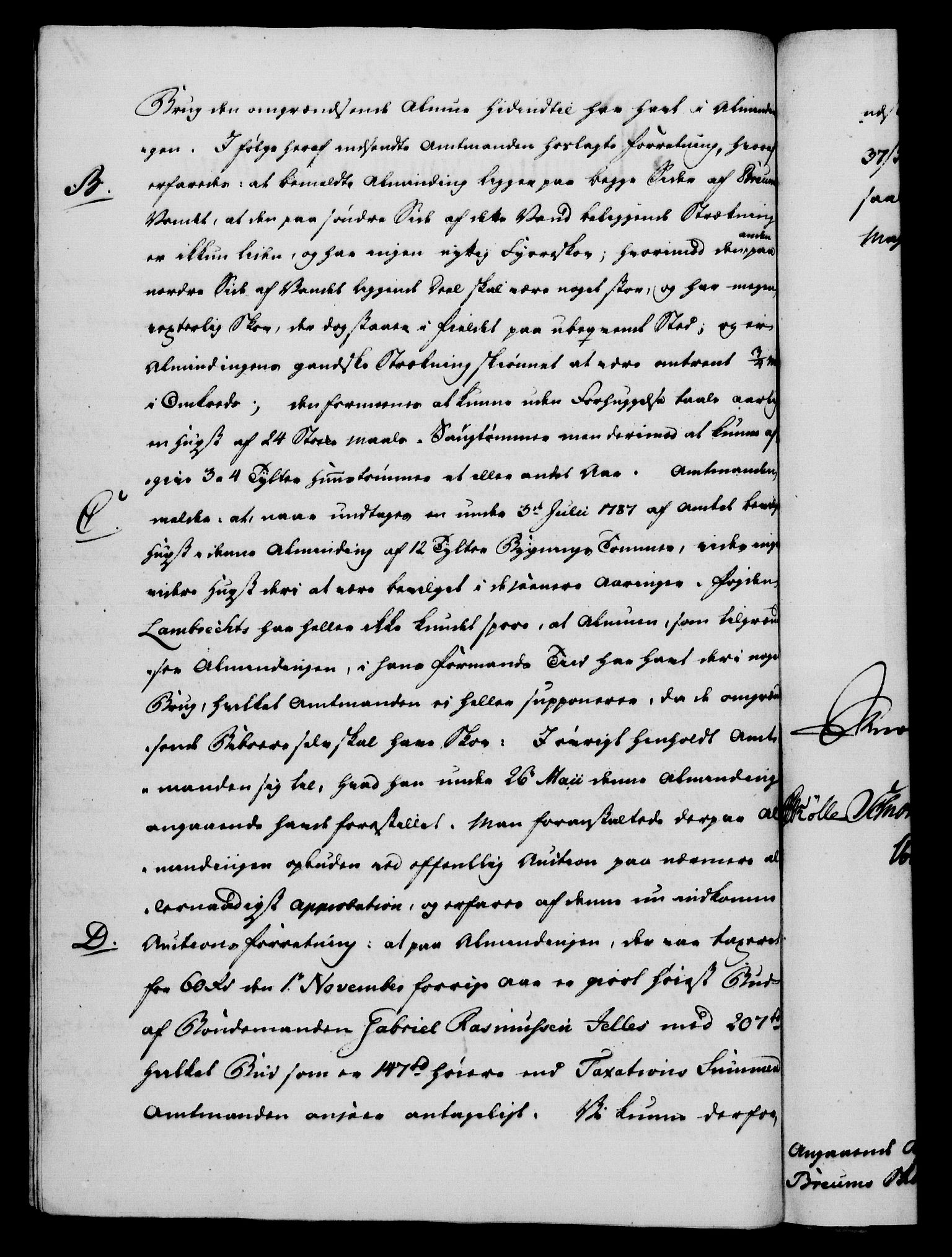 Rentekammeret, Kammerkanselliet, RA/EA-3111/G/Gf/Gfa/L0075: Norsk relasjons- og resolusjonsprotokoll (merket RK 52.75), 1793, p. 71