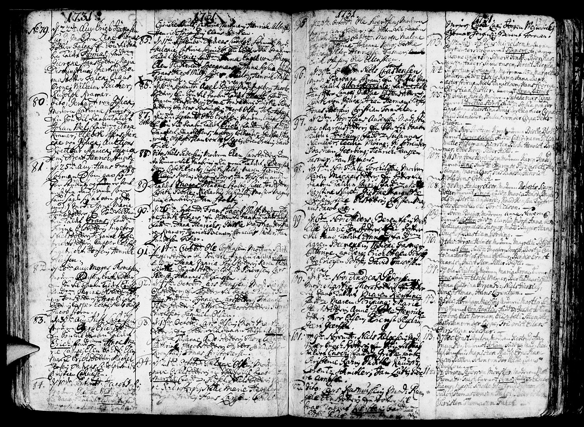 Nykirken Sokneprestembete, AV/SAB-A-77101/H/Haa/L0003: Parish register (official) no. A 3, 1717-1764, p. 131