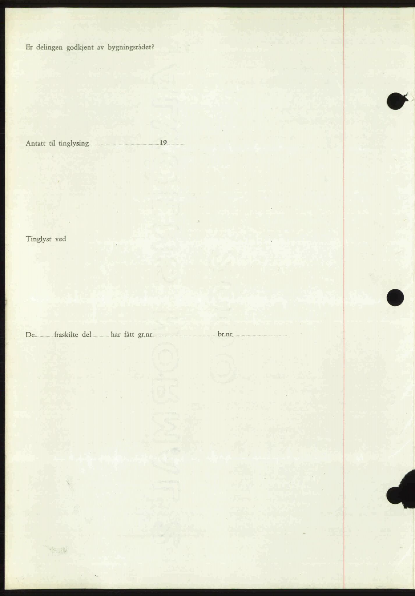 Toten tingrett, SAH/TING-006/H/Hb/Hbc/L0020: Mortgage book no. Hbc-20, 1948-1948, Diary no: : 2537/1948